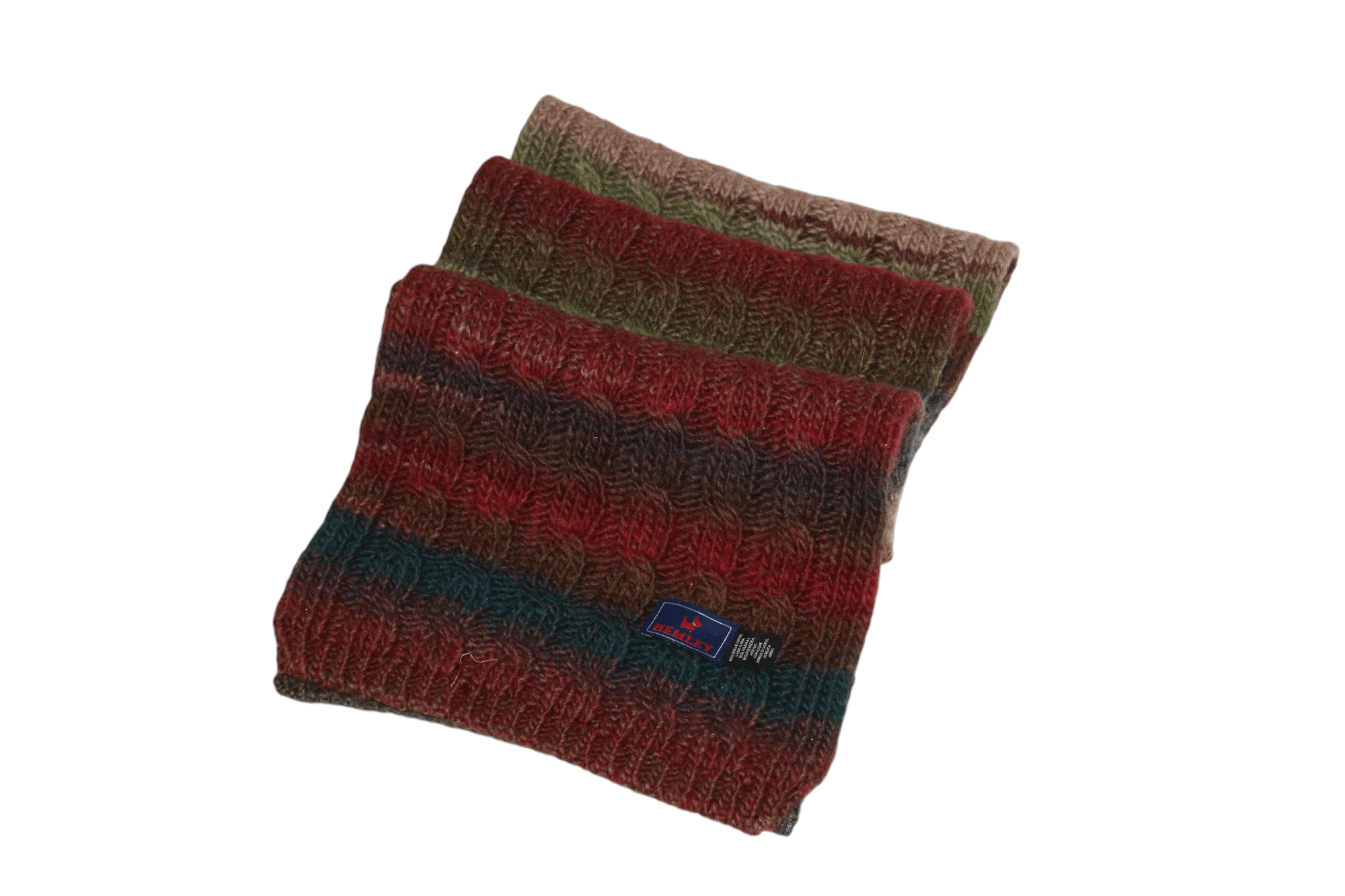 Other UK VTG Hemley gradient cable knit wool blend scarf 165x26cm Size ONE SIZE - 2 Thumbnail