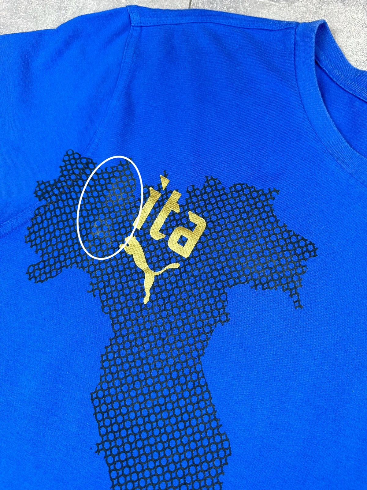 Puma Puma Italia Retro Overprint Logo Cotton T-Shirt Size US XXL / EU 58 / 5 - 8 Thumbnail