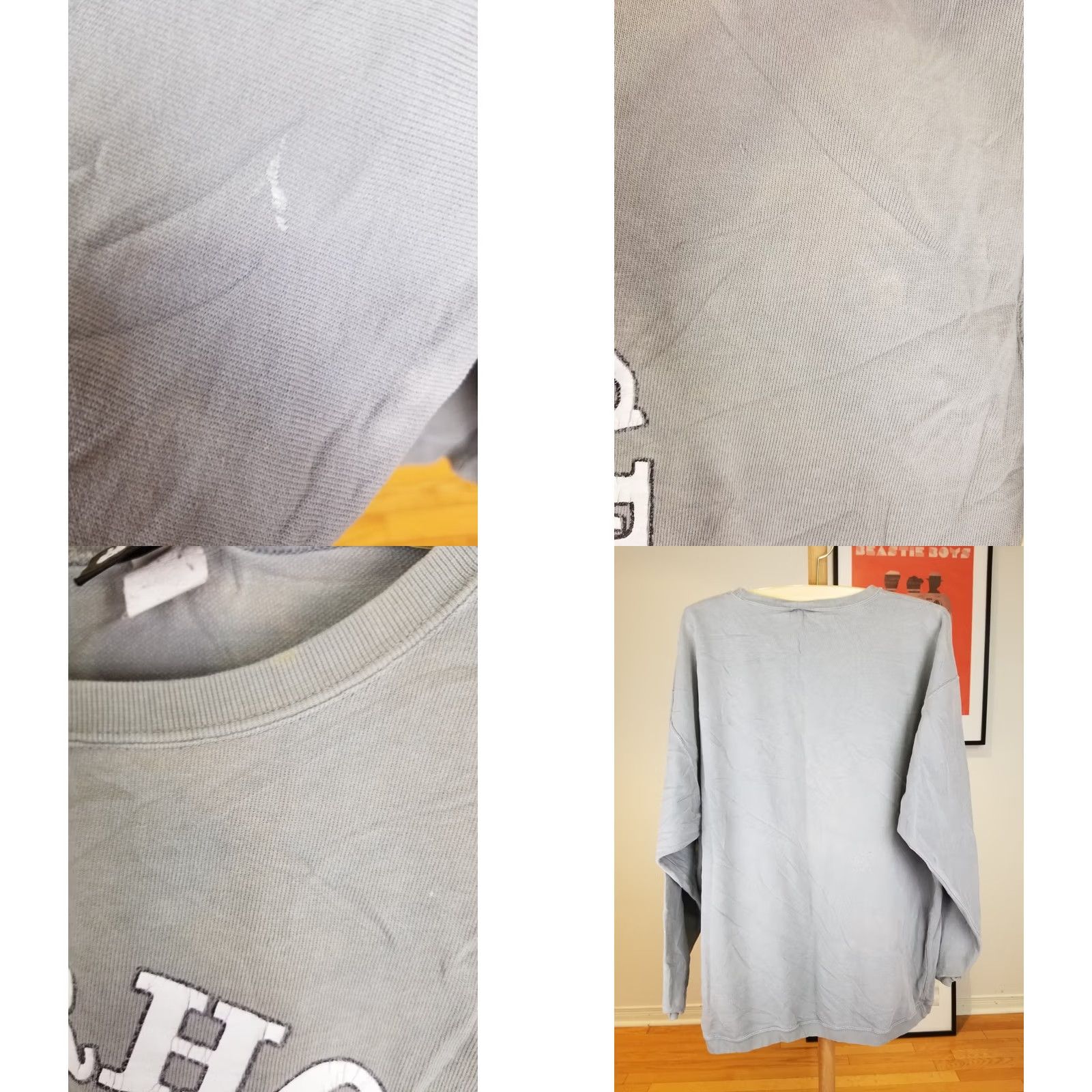 Vintage VINTAGE 90' POWER HOUSE GYM FADED DISTRESSED SWEATSHIRT SZ LARGE GRAY MADE IN USA Size US L / EU 52-54 / 3 - 9 Thumbnail