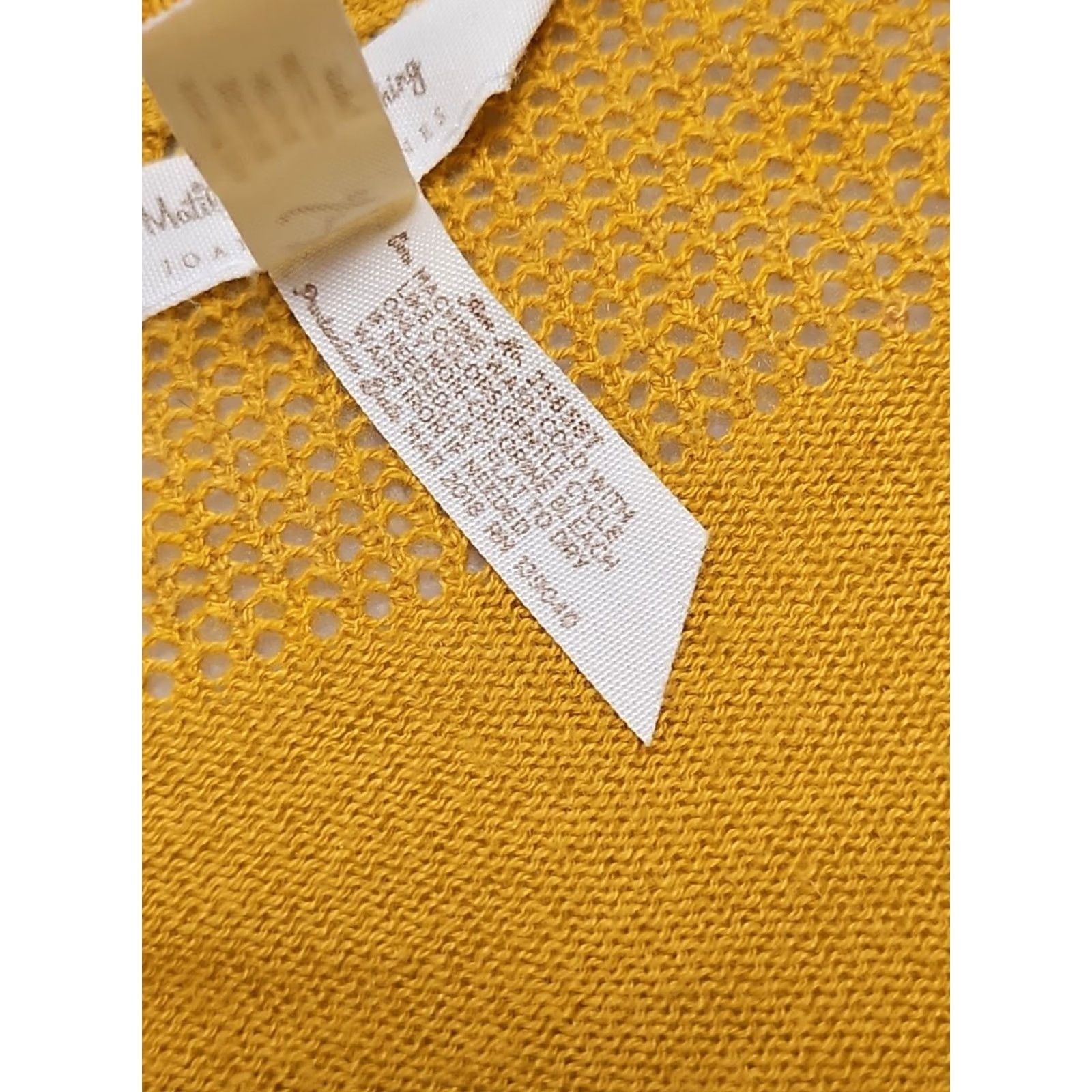 Vintage Matilda Jane Joanna Gaines Mustard Cardigan Womens Large Open Knit Cottagecore Cardigan V-Neck Striped Button Cotton Blend Yellow Knit Sweater Size L / US 10 / IT 46 - 6 Thumbnail