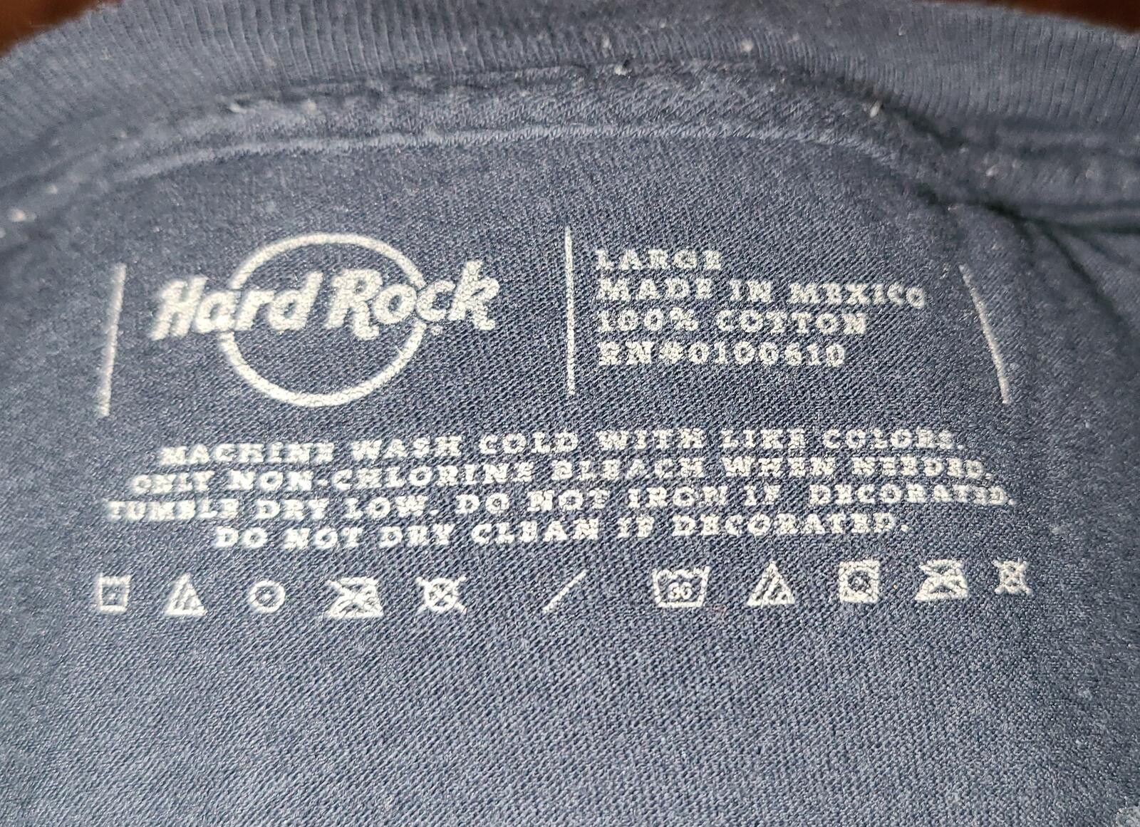 Hard Rock Cafe Hard Rock Cafe Tampa Navy Blue T-Shirt Large Size ONE SIZE - 3 Thumbnail