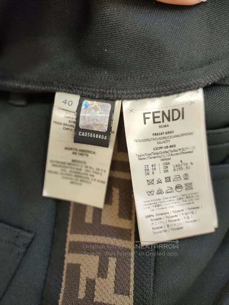 Other Fendi Black pants with brown logo stripes on the sides Size 26" / US 2 / IT 38 - 5 Thumbnail