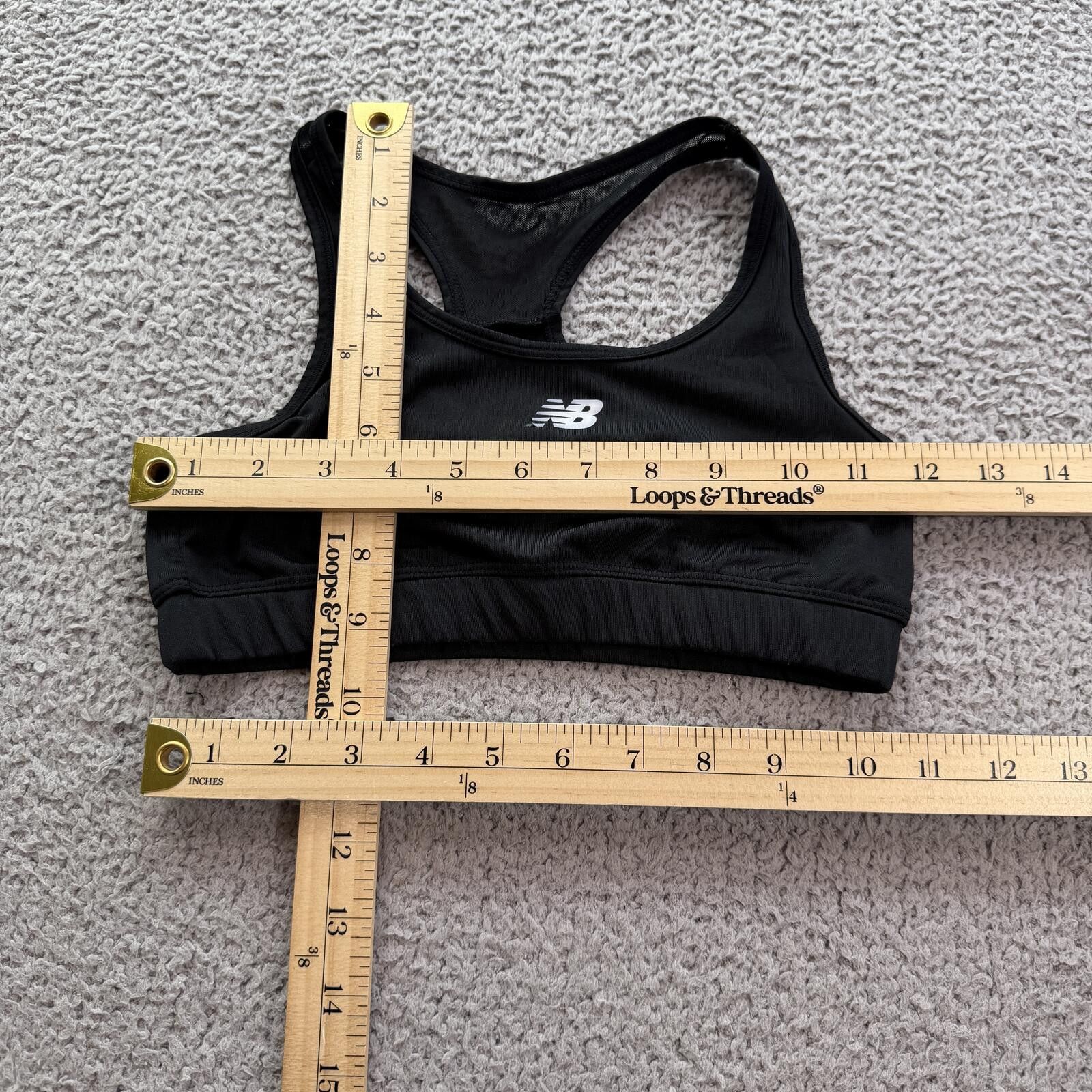 New Balance New Balance Black Racerback Sports Bra Women’s Medium Size ONE SIZE - 3 Thumbnail
