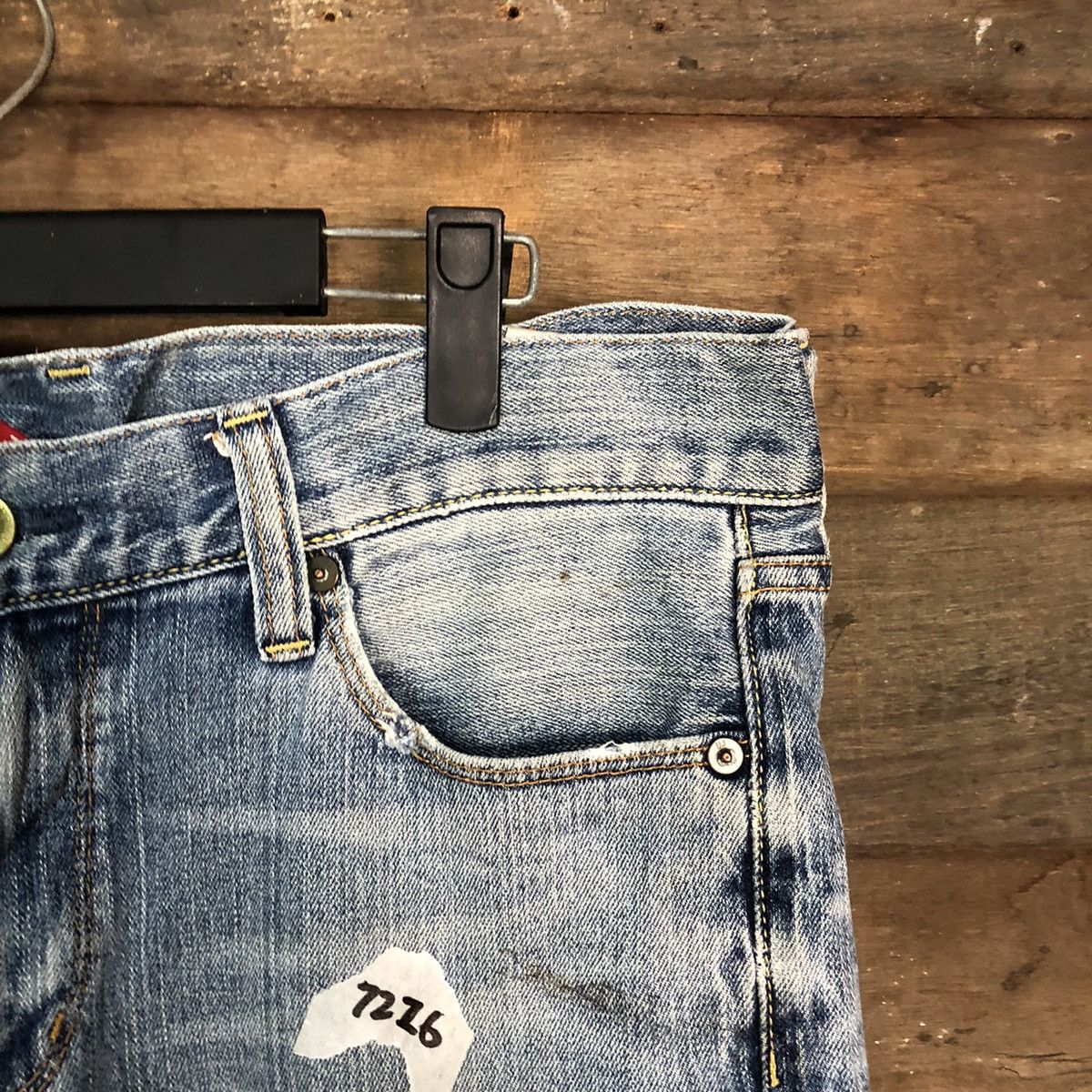 Japanese Brand Uniqlo Jeans Blue faded vintage Denim Pants #7326 Size 32" / US 10 / IT 46 - 4 Thumbnail