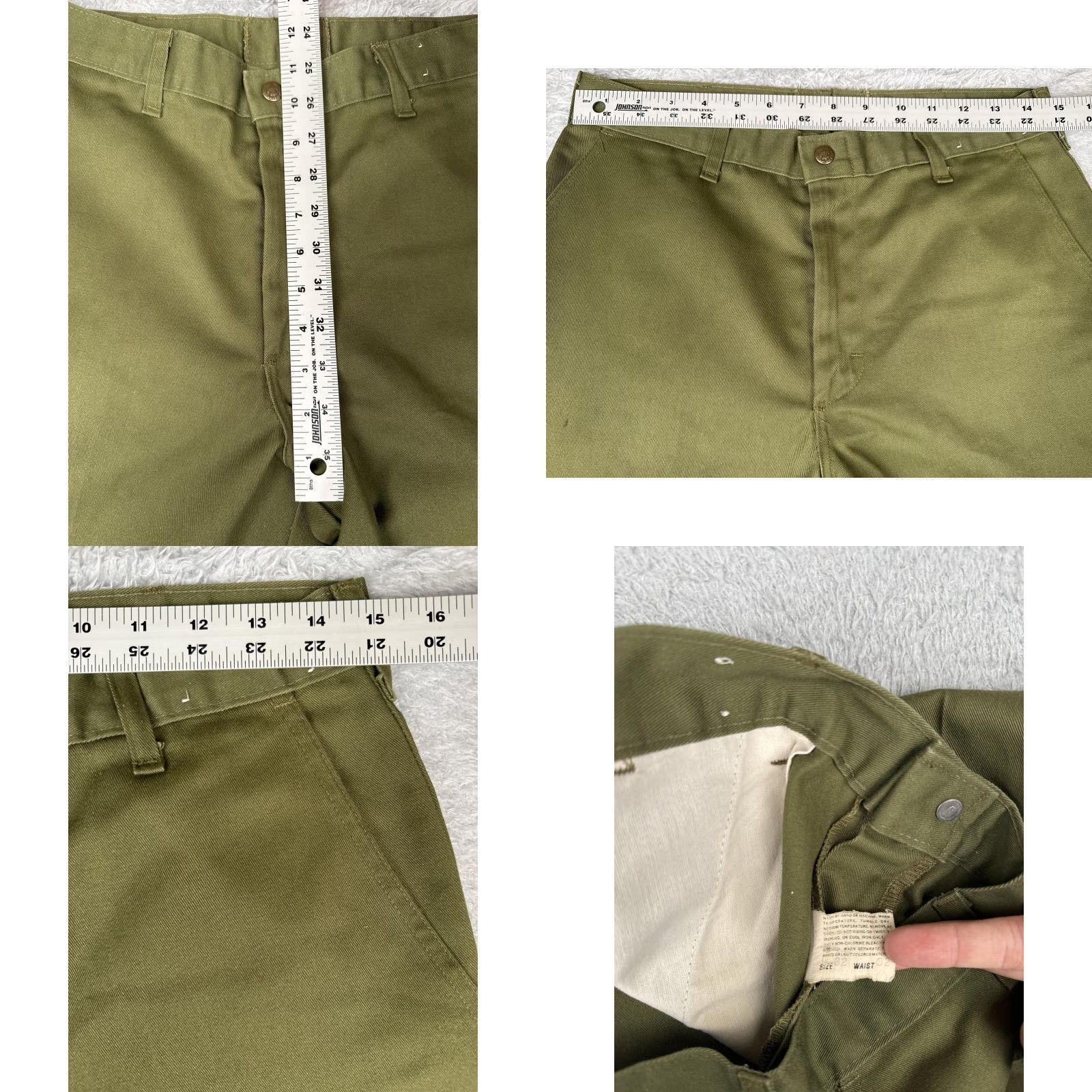 Vintage Boy Scouts of America Pants Mens 32x32 Olive Green Scouting Utility Unhemmed Size US 32 / EU 48 - 8 Thumbnail