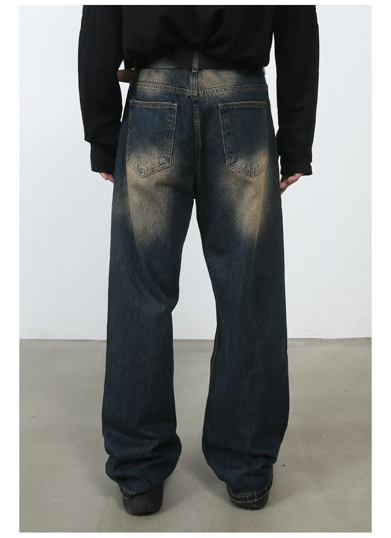 Japanese Brand × Jean Washed vintage distressed straight loose jeans Size US 34 / EU 50 - 6 Thumbnail