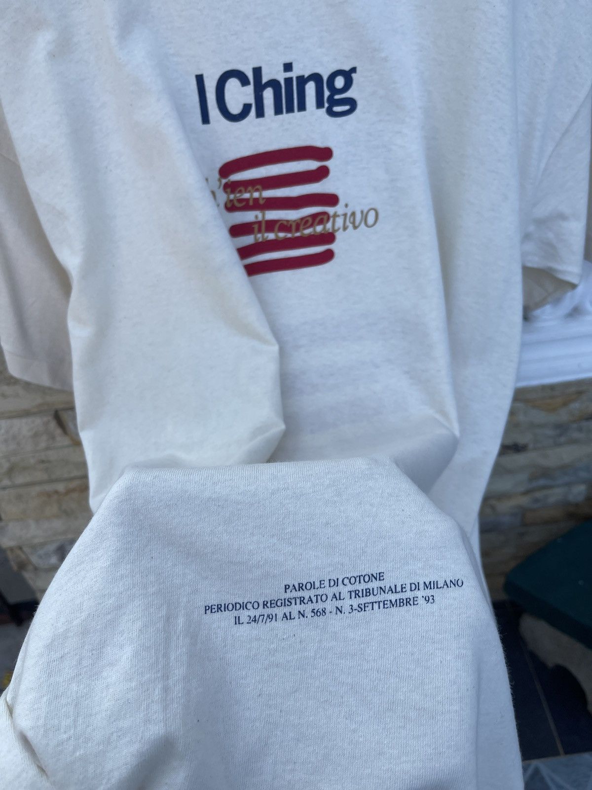 Vintage LastDrop🔥Rare🔥Vtg90s Parole De Cotone Italy Designer T-Shirt Size US L / EU 52-54 / 3 - 4 Thumbnail