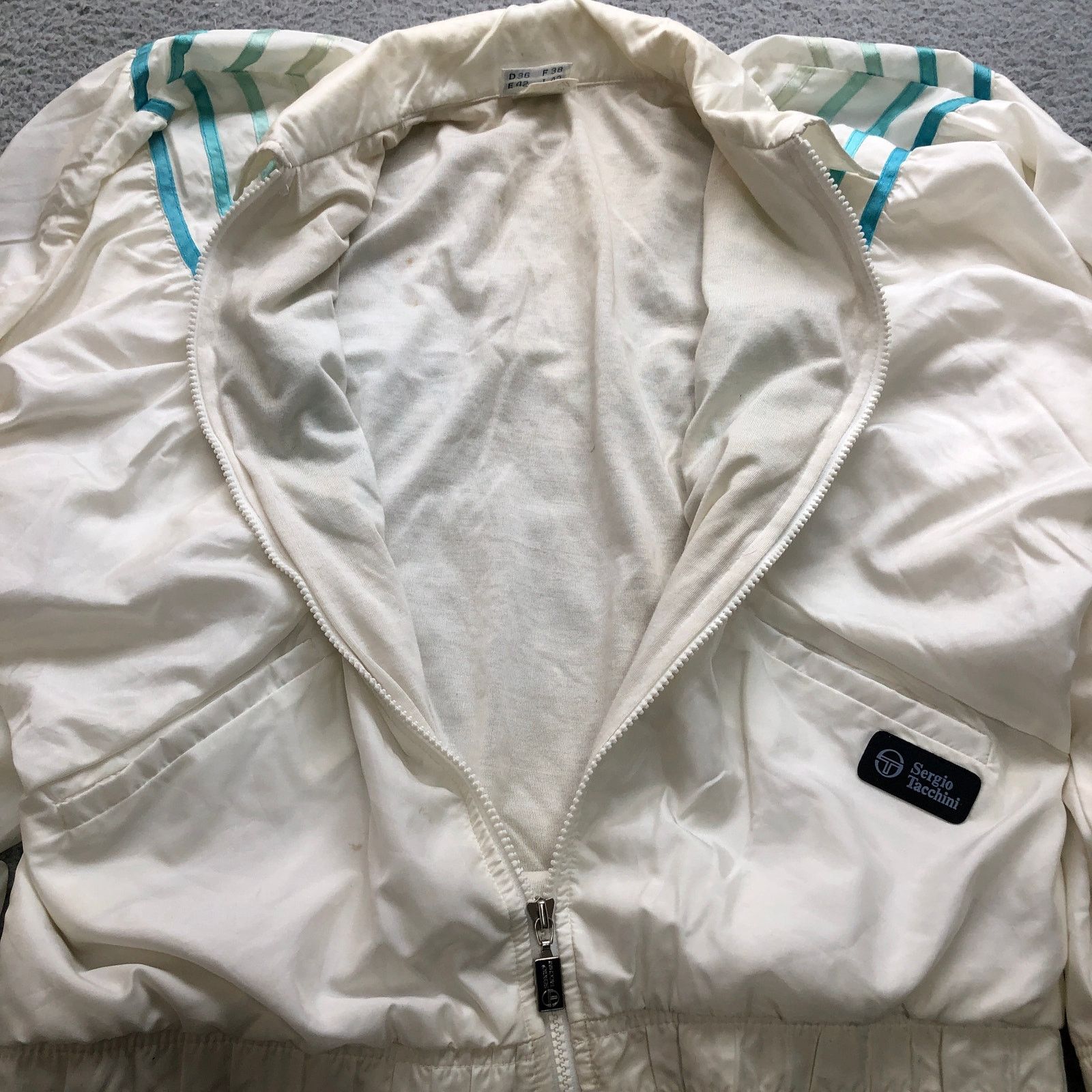 Sergio Tacchini Vintage 80s Sergio Tacchini Track Jacket Womens Small White Size S / US 4 / IT 40 - 9 Thumbnail