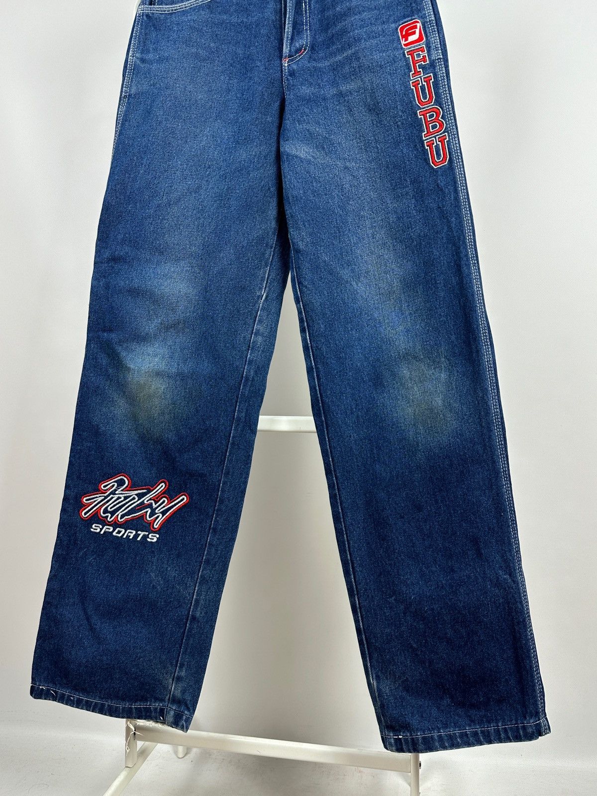Fubu Vintage Fubu Sports Cargo Baggy Denim Pants Rap Style Size US 28 / EU 44 - 11 Thumbnail