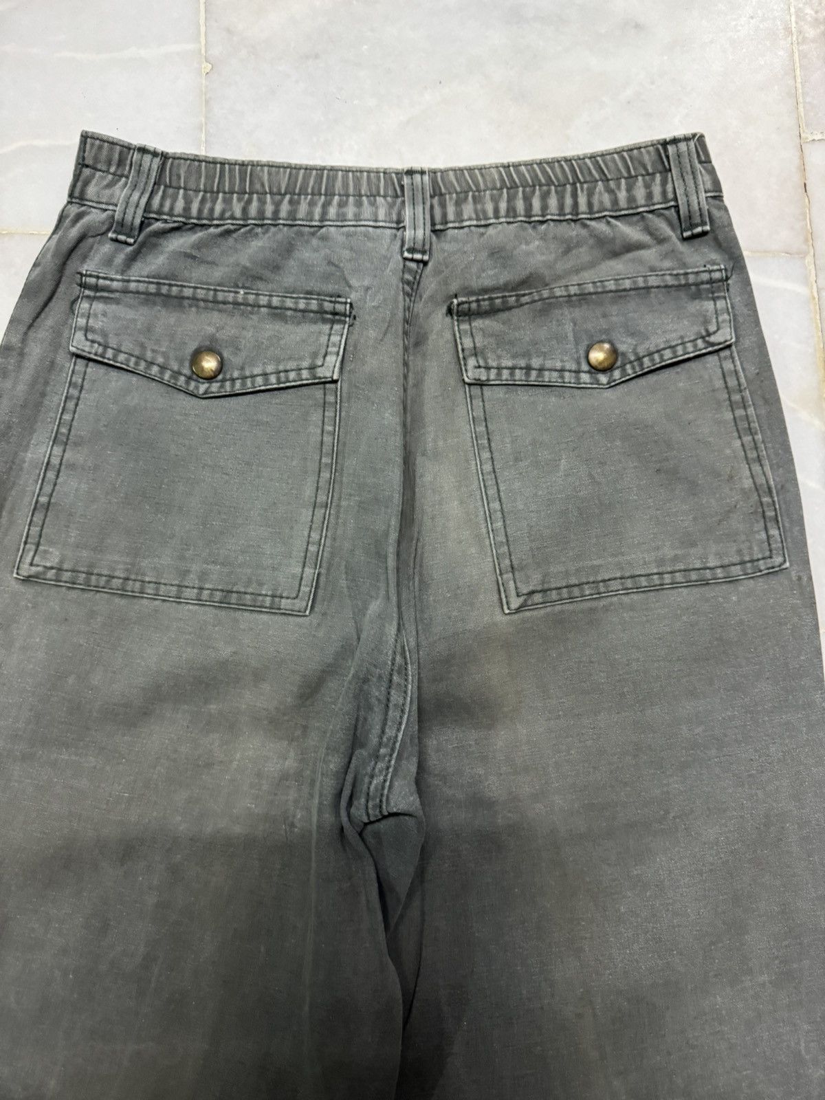 Japanese Brand THRASHED 90s WORKWEAR PANTS MULTIPOCKET DOUBLE KNEE Size US 26 / EU 42 - 14 Thumbnail