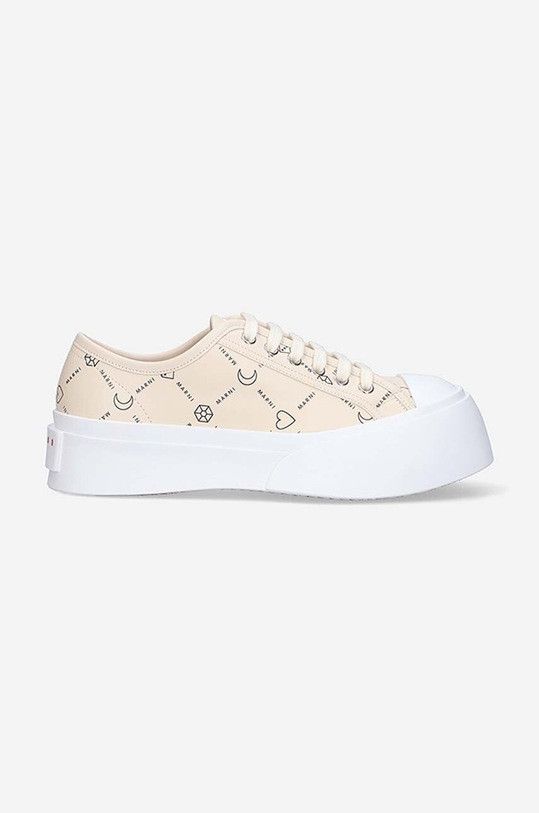 Marni o1y1125 Low-Top Sneakers in Beige/Black Size US 7 / IT 37 - 1 Thumbnail
