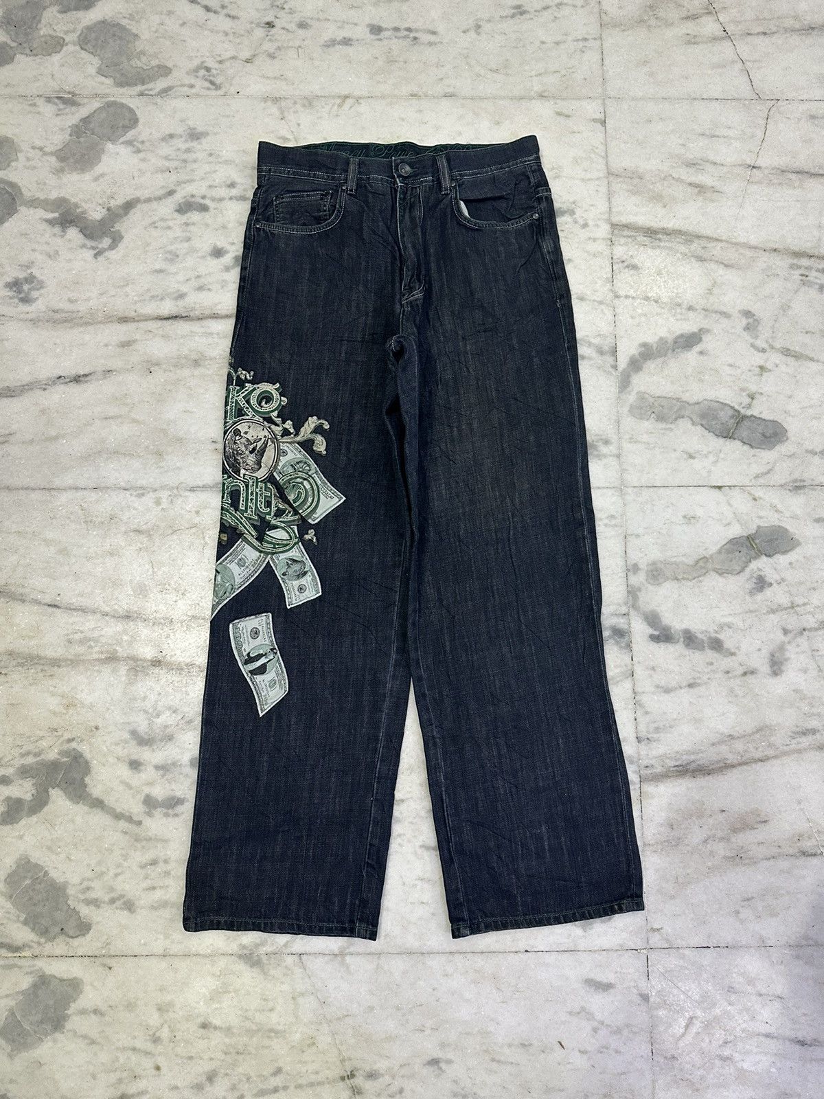 image of Ecko Unltd x Vintage Y2K Ecko United Baggy Denim in Black, Men's (Size 34)