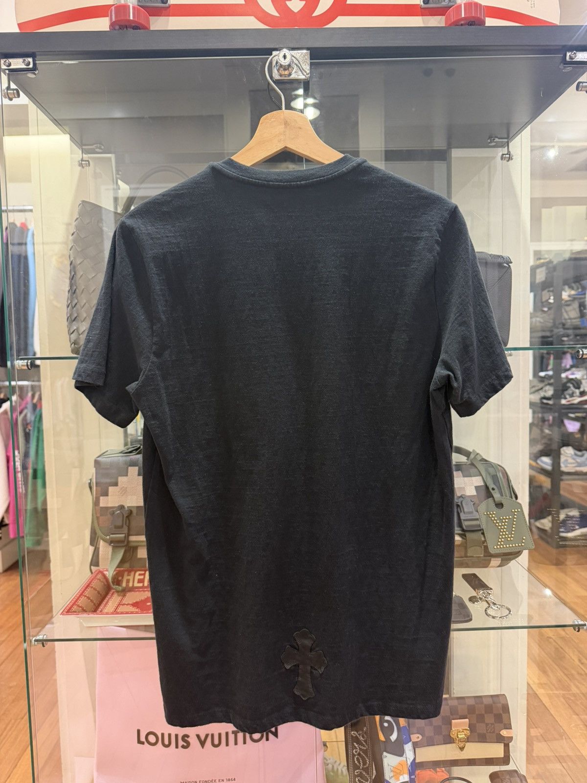 Chrome Hearts Chrome Hearts Leather Cross Patch Pocket Tee Size US M / EU 48-50 / 2 - 2 Thumbnail