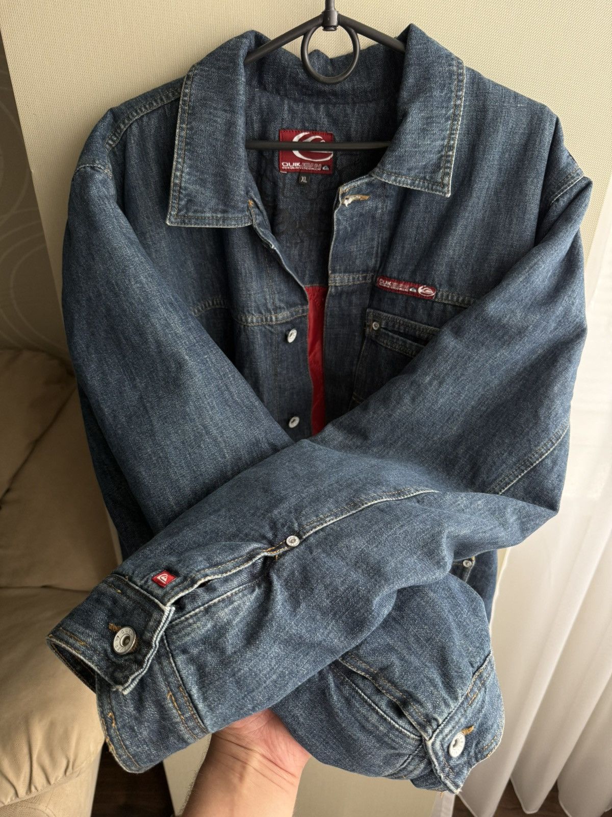 Quiksilver Quiksilver Vintage Y2K Denim Jacket Size Xl Size US XL / EU 56 / 4 - 11 Thumbnail