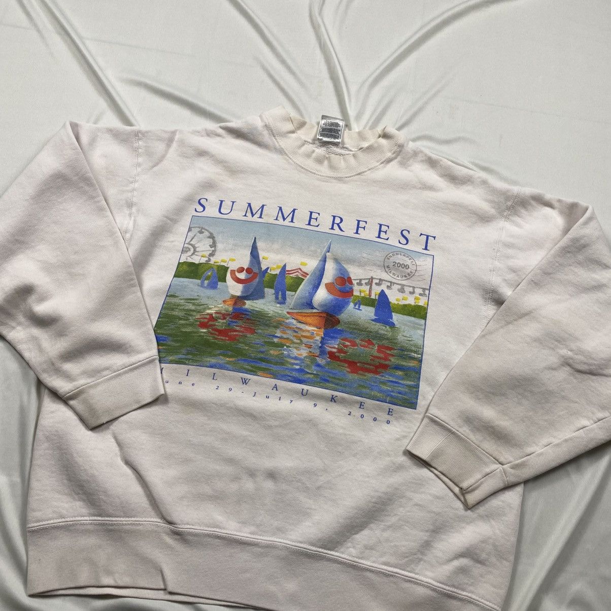 Fruit Of The Loom Vintage y2k Milwaukee SummerFest Boxy Crewneck Size US S / EU 44-46 / 1 - 4 Thumbnail