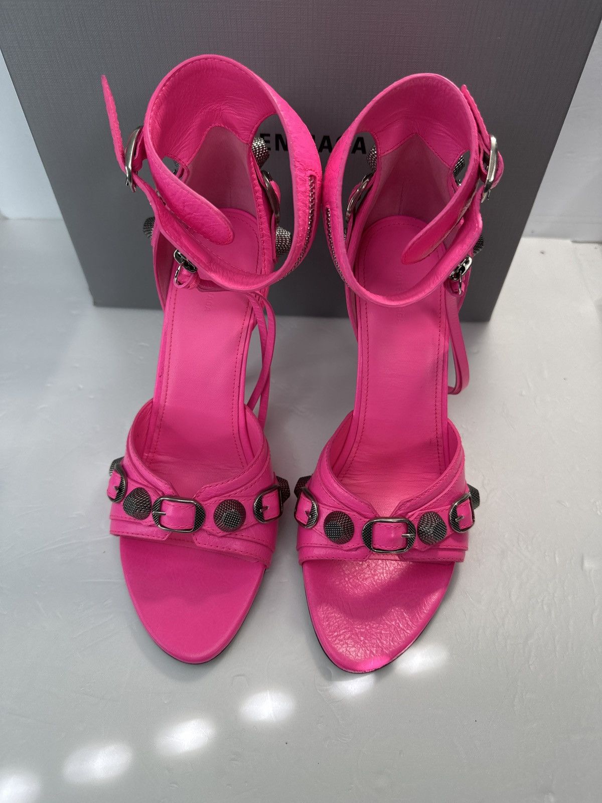 Balenciaga Balenciaga Cagole 110mm stiletto sandals Size US 9.5 / IT 39.5 - 21 Thumbnail