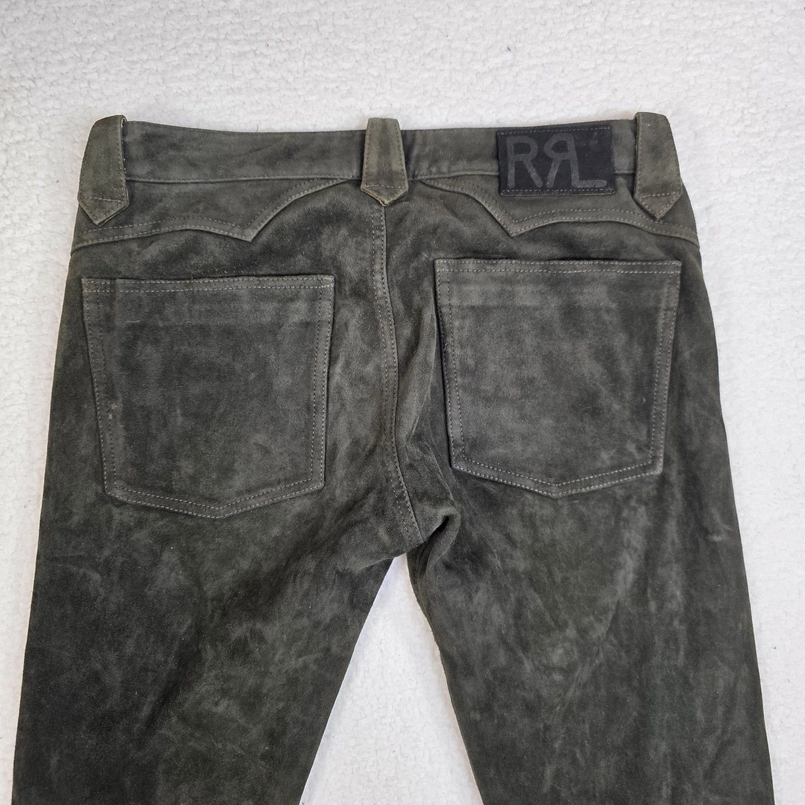 RRL Ralph Lauren Ralph Lauren Double RL RRL Slim Suede Roughout Western Pants Size US 30 / EU 46 - 1 Thumbnail