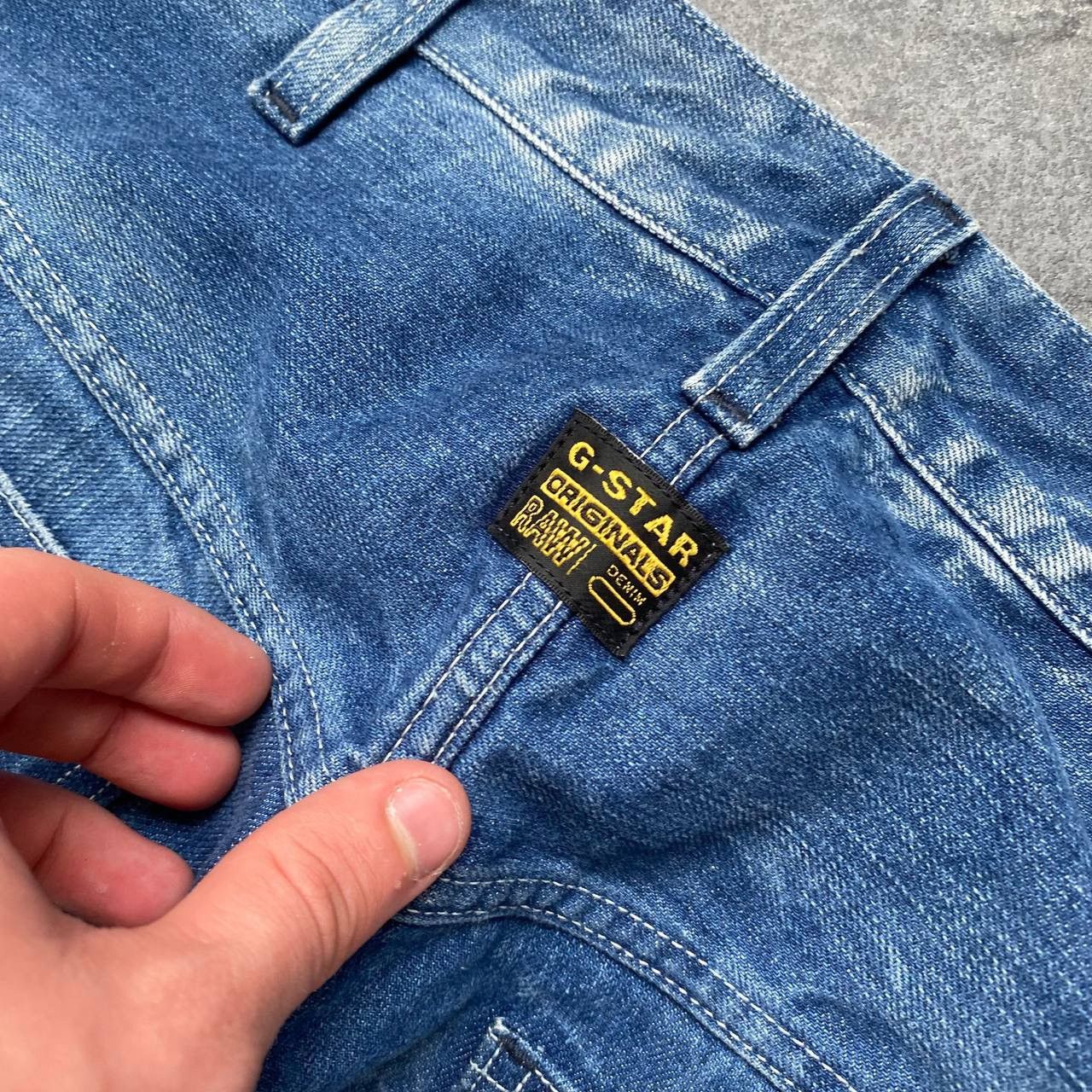 G-Star × Vintage Vintage g star baggy blue denim jeans Size US 34 / EU 50 - 7 Thumbnail