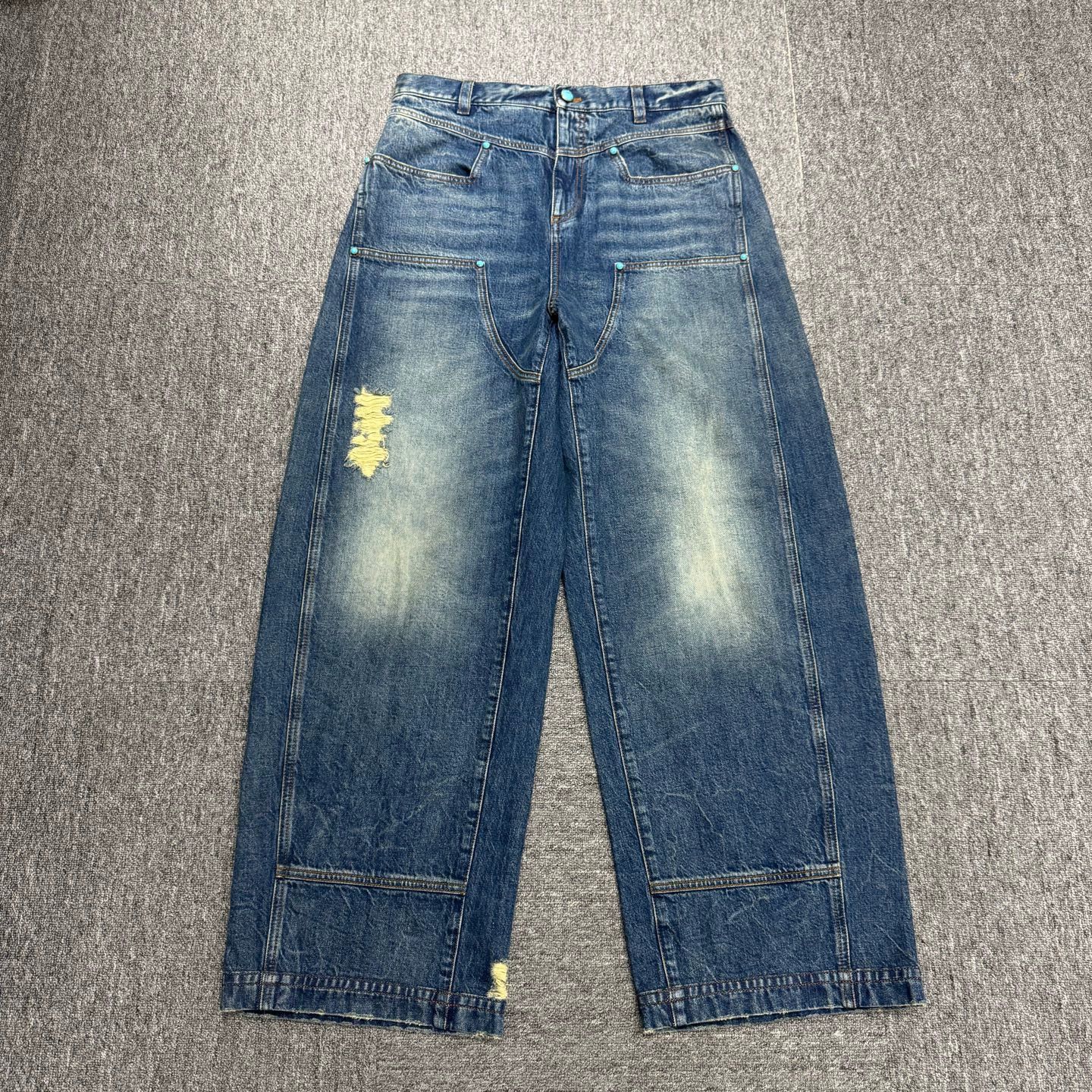 Louis Vuitton LV x Pharrell Turquoise Denim Jeans 32 Size US 32 / EU 48 - 1 Thumbnail