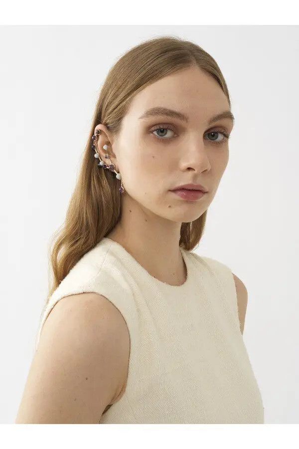 Chloe o1loc1c0425 Size: OS / Zodiac Aquarius Ear Cuff Size ONE SIZE - 2 Thumbnail