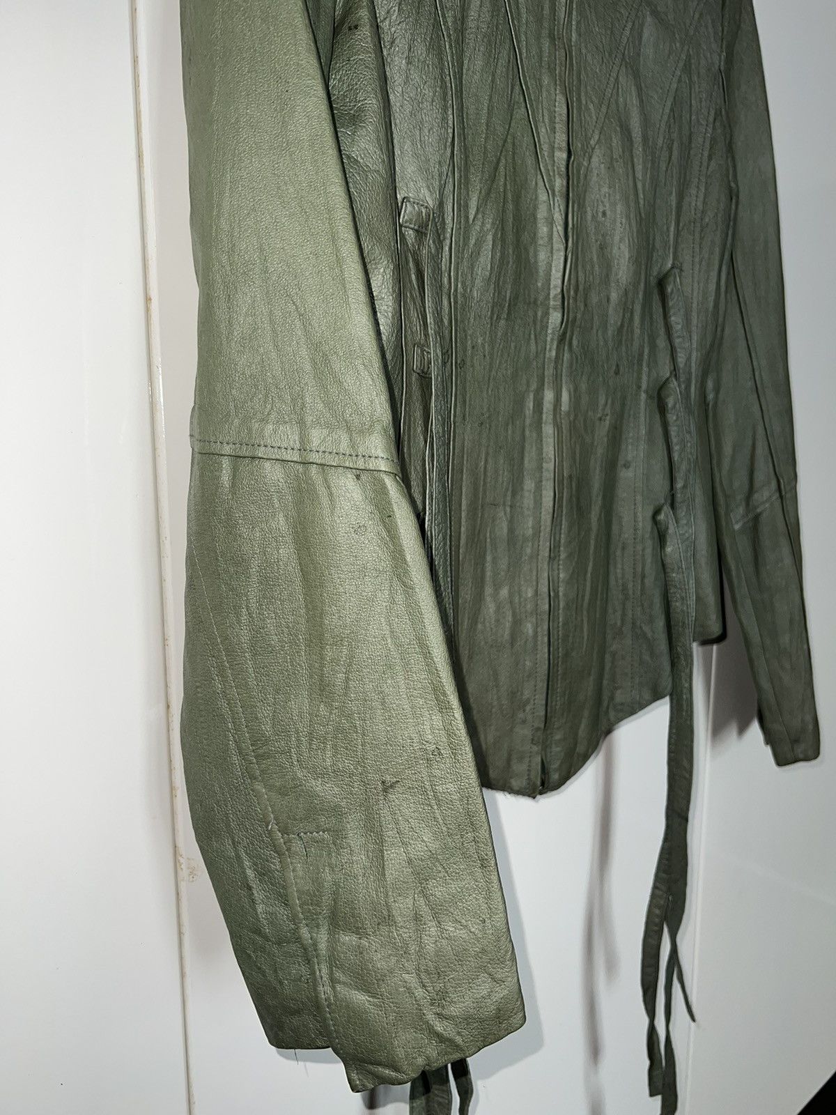 Japanese Brand DOHO vintage dark green leather jacket 💚 Size S / US 4 / IT 40 - 7 Thumbnail