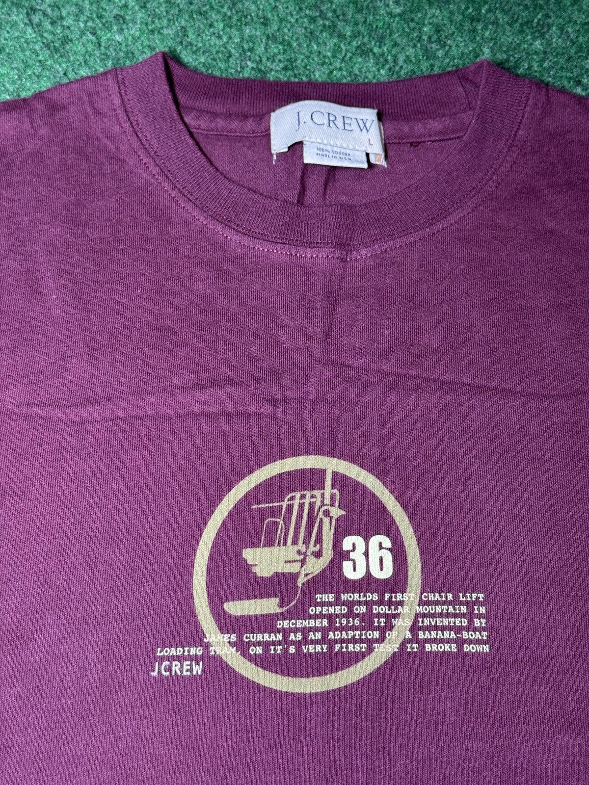 J.Crew J Crew Vintage Chair Ski Lift Long Sleeve Large 90s T Shirt Size US L / EU 52-54 / 3 - 2 Thumbnail