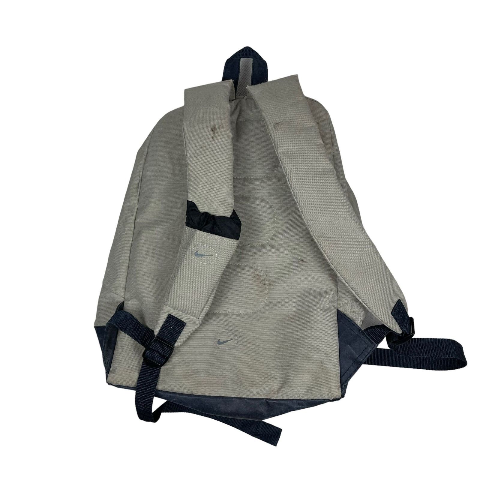 Nike × Vintage Nike Men's Gray Black Polyester Swoosh Pockets Backpack Bag Size ONE SIZE - 7 Thumbnail