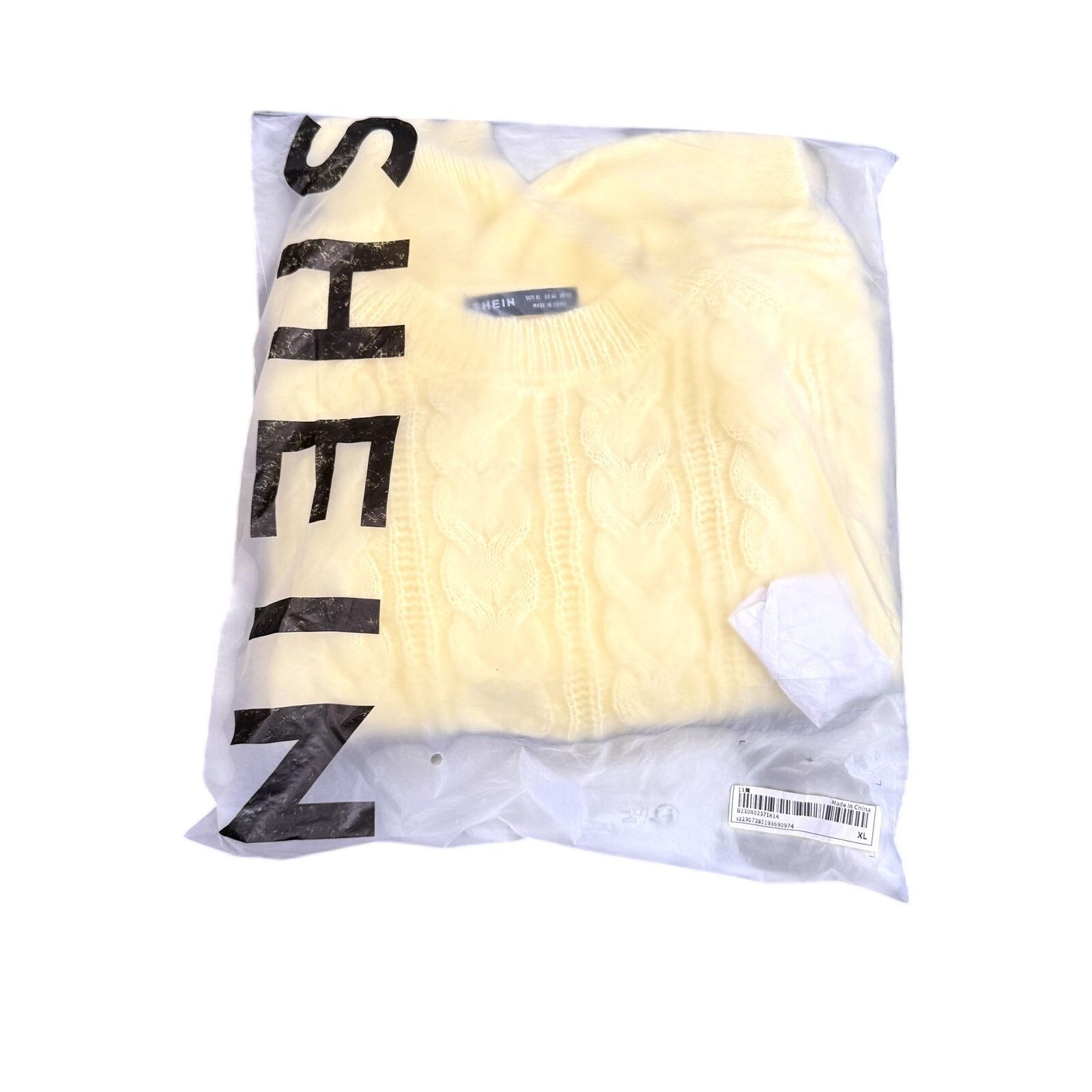Shein Women's Crewneck Knit Sweater in Yellow, Size XL Size XL / US 12-14 / IT 48-50 - 3 Thumbnail