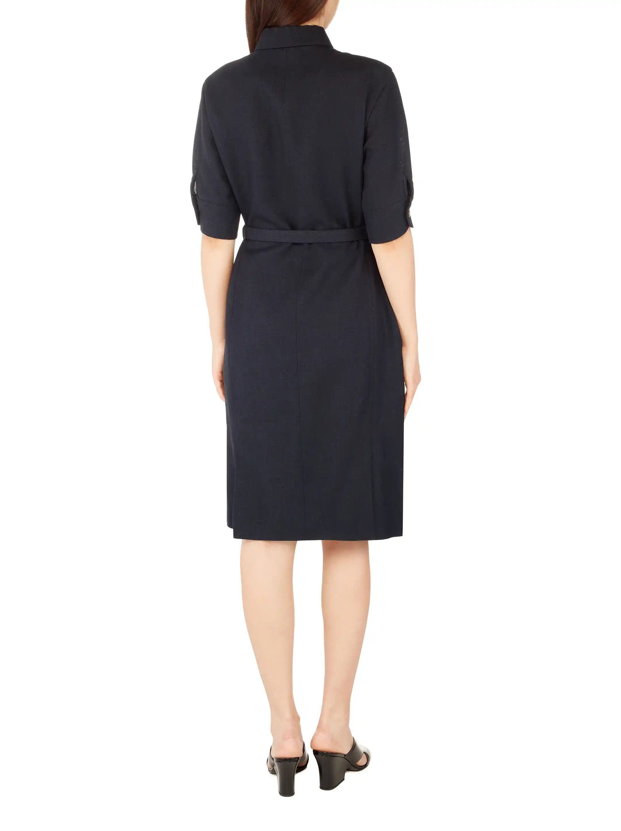 Loro Piana o1srvl11e0526 FAP0218 Carmen Shirt Midi Dress in Navy Blue Size XS / US 0-2 / IT 36-38 - 3 Thumbnail