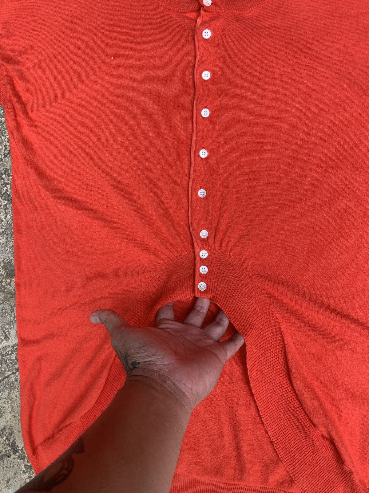 Designer × Japanese Brand × Sunao Kuwahara sunao kuwahara Japan Short Sleeves Knitted Button Top Size M / US 6-8 / IT 42-44 - 3 Thumbnail