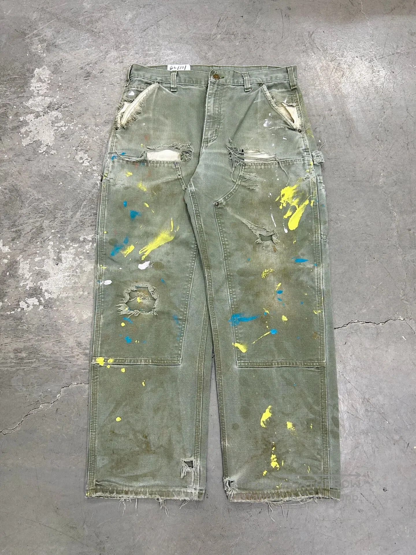 Vintage Vintage Carhartt B136 Moss Green Pants. Size US 34 / EU 50 - 1 Thumbnail