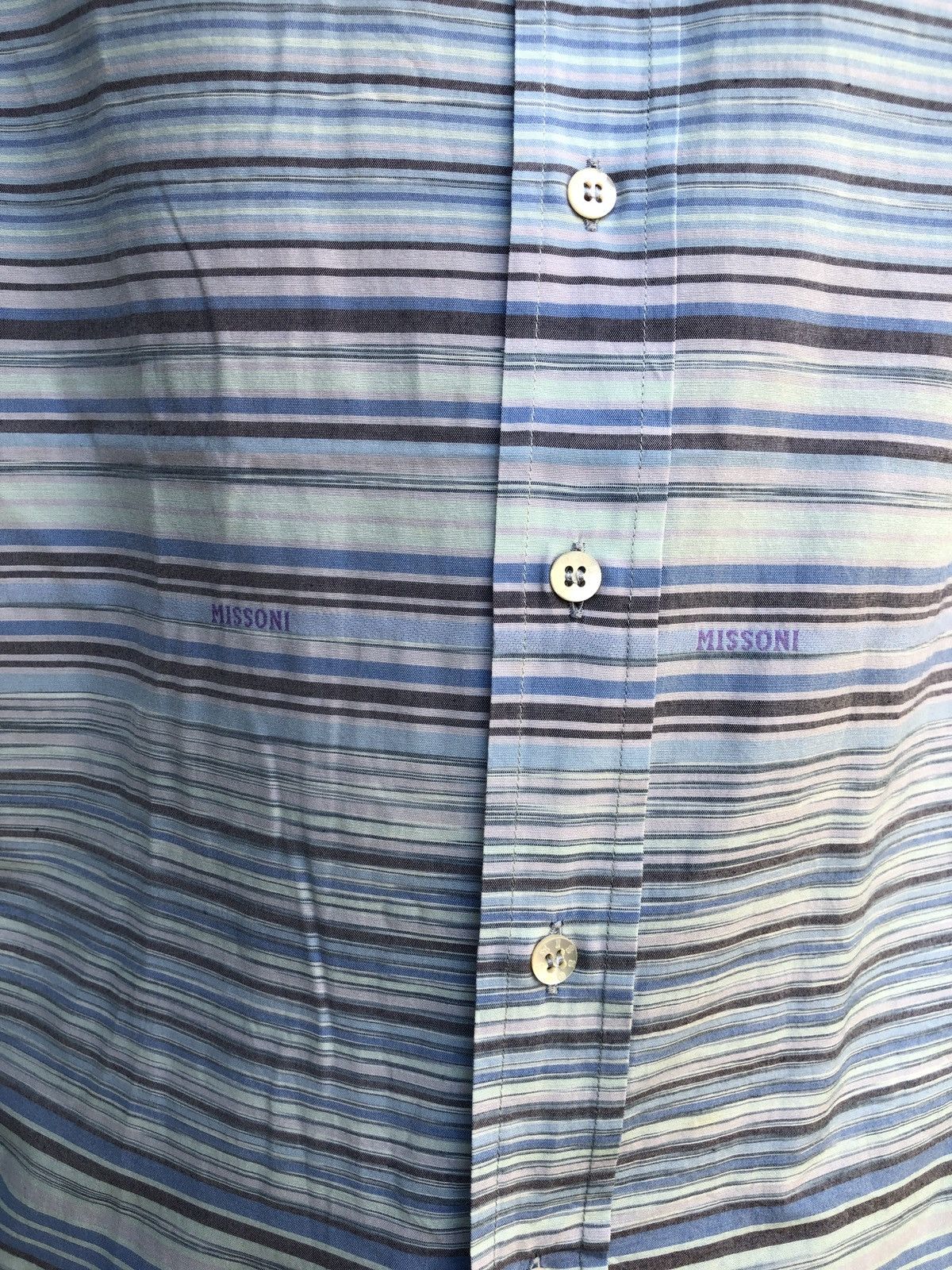 Missoni × Vintage MISSONI STRIPE LITTLE PATERN SHIRT Size US L / EU 52-54 / 3 - 3 Thumbnail