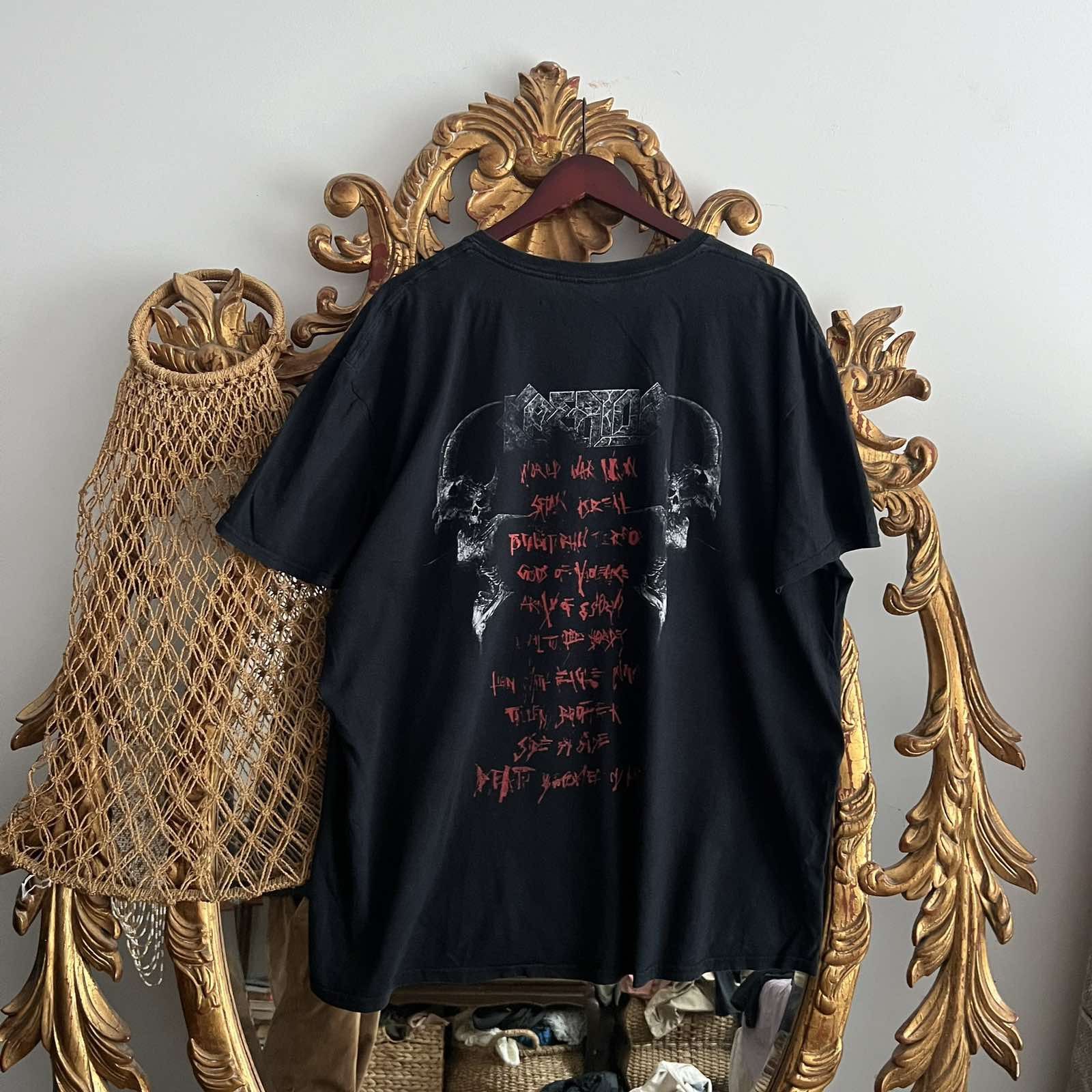 Band Tees Kreator Tour T Shirt 1990s Vintage Black Sz XXL Size US XXL / EU 58 / 5 - 2 Thumbnail