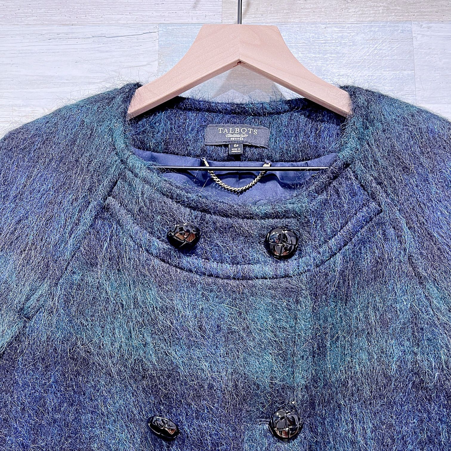 Vintage Talbots Wool Alpaca Mohair Fur Skirt Suit Womens 6P 10 Size M / US 6-8 / IT 42-44 - 3 Thumbnail