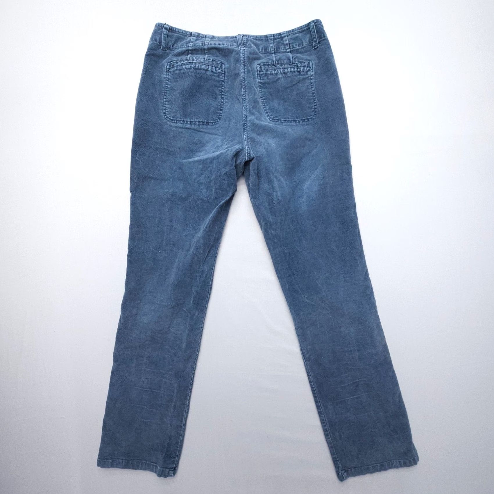 J. Jill J. Jill Chino Pants Womens 30 x 30 Blue Mid Rise Stretch Casual Regular Cotton Blend Straight Front Size 30" / US 8 / IT 44 - 2 Thumbnail