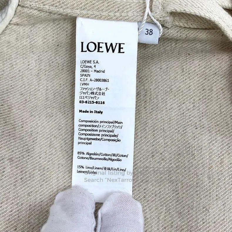 Loewe Loewe Ivory White Logo Embossed Cotton Collar Long Sleeve Size XS / US 0-2 / IT 36-38 - 8 Thumbnail