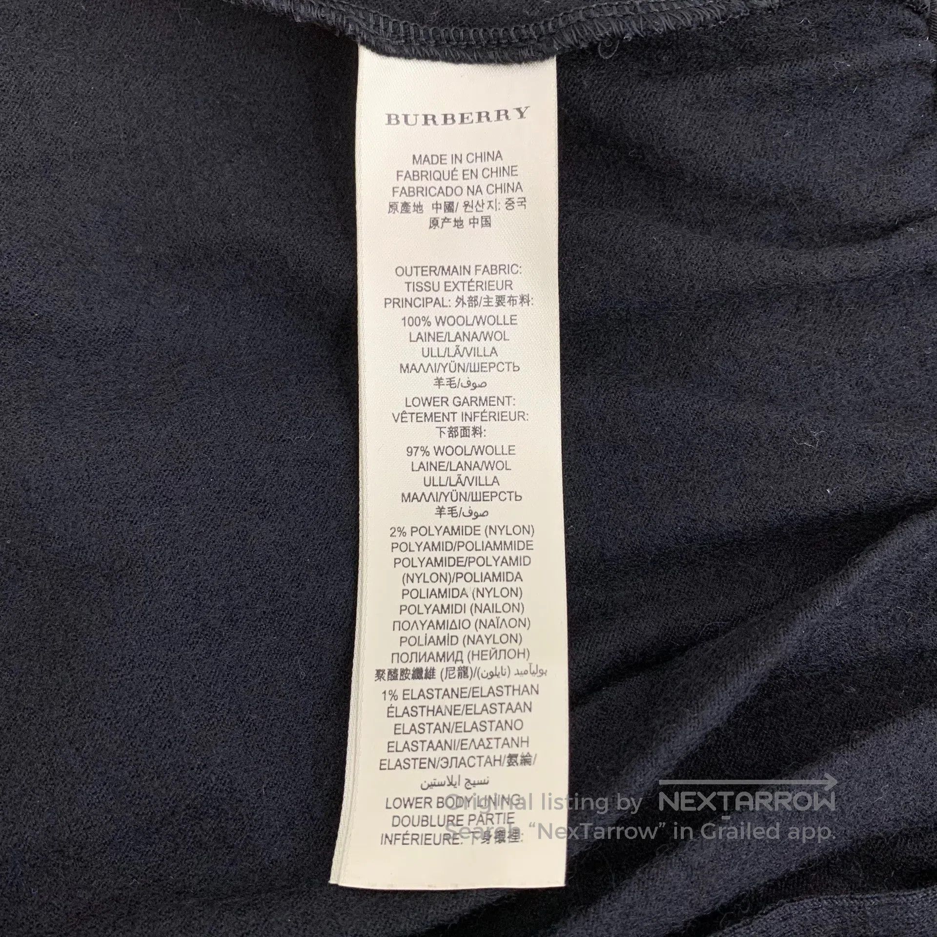 Burberry Burberry Black Wool Collar with Buckle Design Short Sleeve Size XS / US 0-2 / IT 36-38 - 7 Thumbnail