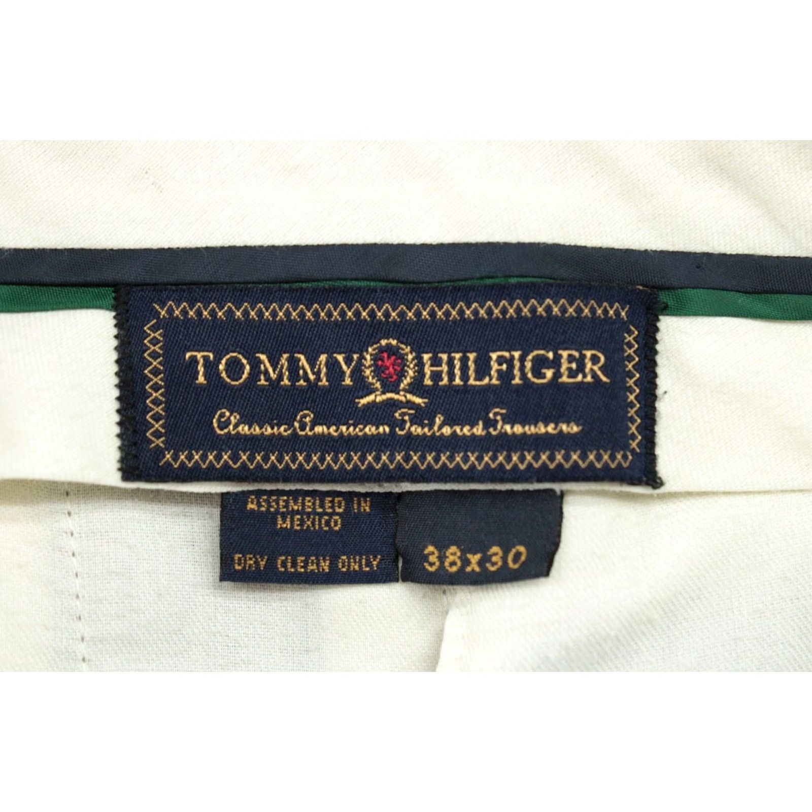 Tommy Hilfiger VTG Tommy Hilfiger Pants Mens 38X30 Green Pleated Front Lined Dress Pants Preppy 90s Office Size US 38 / EU 54 - 7 Thumbnail
