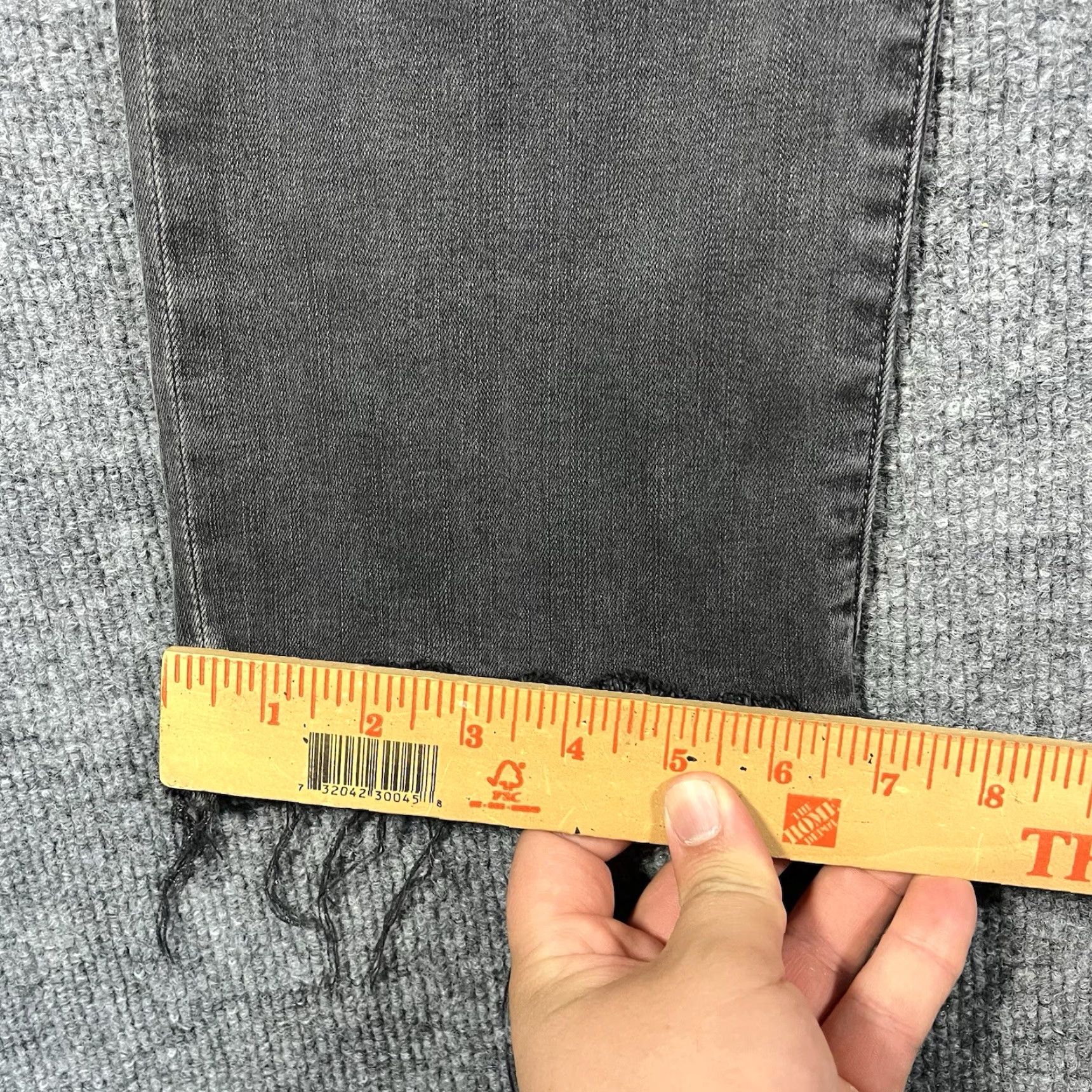 Frame VINTAGE Frame Denim Women's Crop Jeans Distressed Black Le High Straight Dark Wash Sz 28 Size 28" / US 6 / IT 42 - 5 Thumbnail
