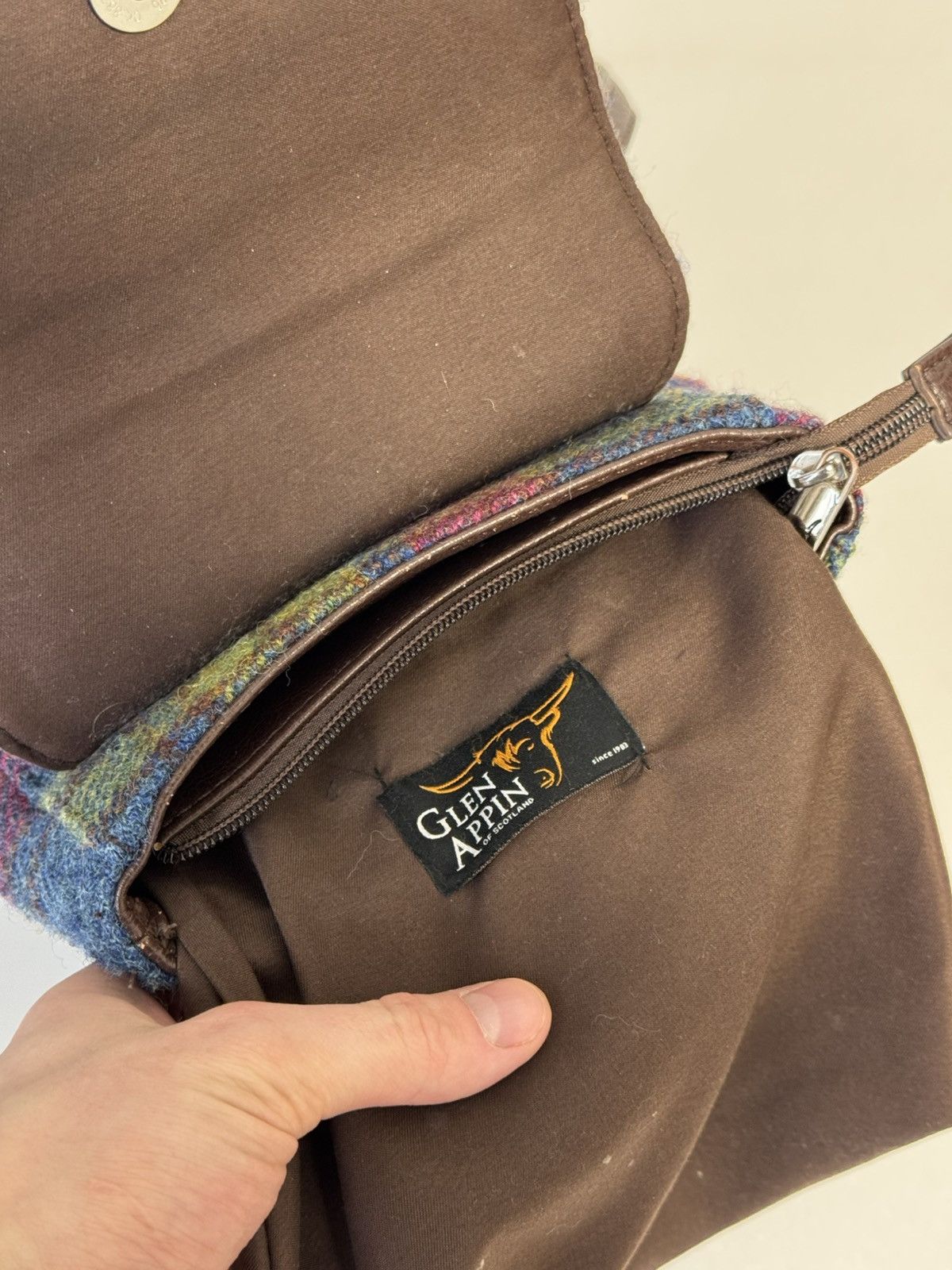 Harris Tweed AUTHENTIC HARRIS TWEED MINI BACKPACK TUMMEL GLEN APPIN Col Size ONE SIZE - 21 Thumbnail