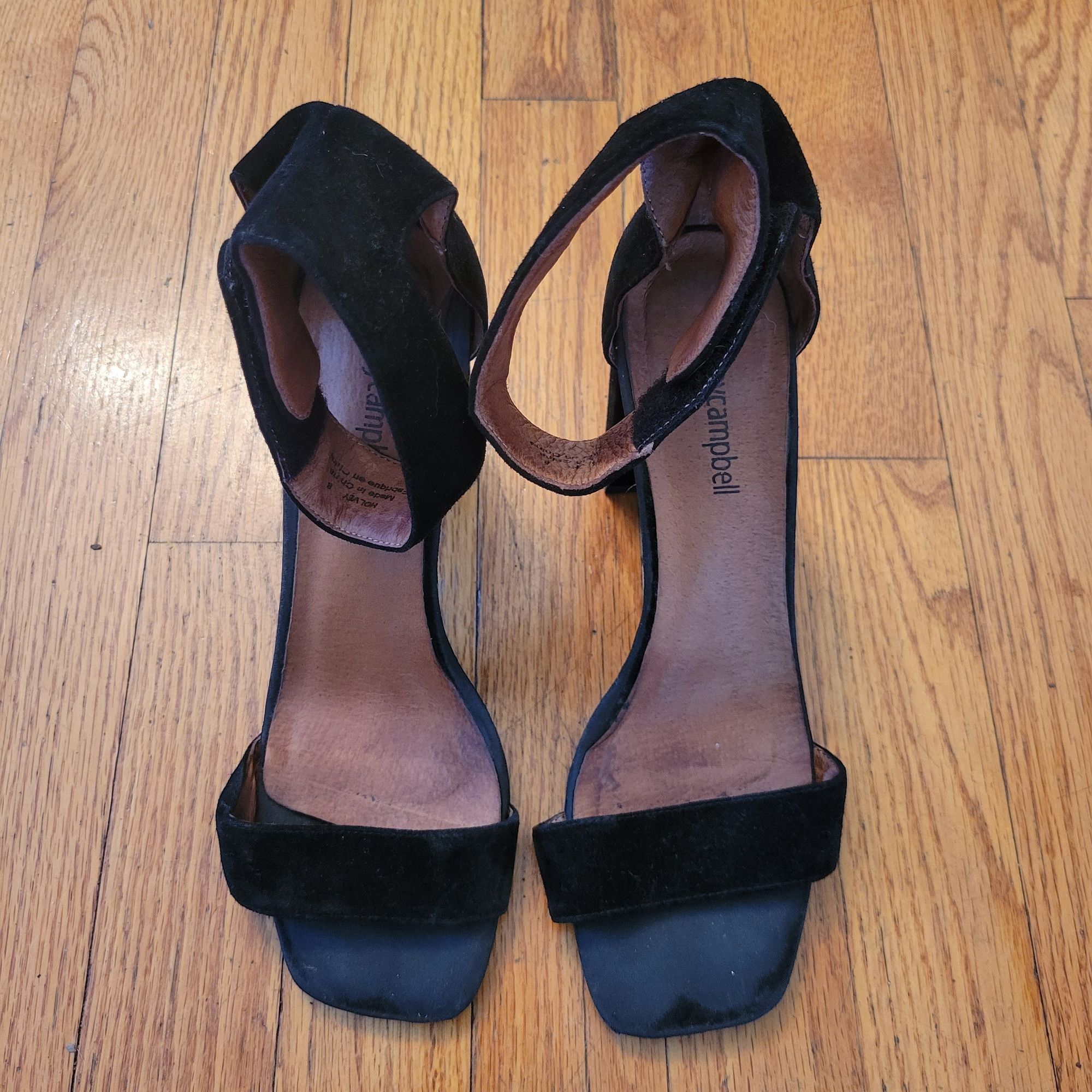 Jeffrey Campbell Jeffrey Campbell Black Suede Leather Ankle Strap High Block Size US 8 / IT 38 - 10 Thumbnail