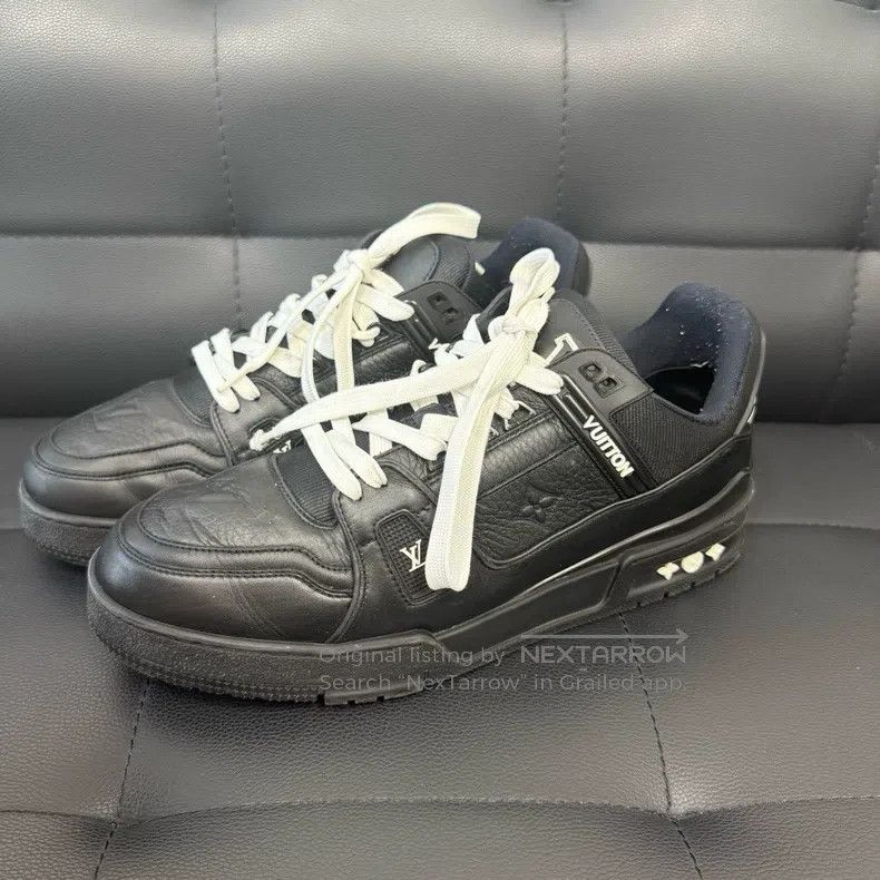 Louis Vuitton Louis Vuitton Embossed Logo Black Art Museum Low-Top Slate Size US 9 / EU 42 - 1 Thumbnail