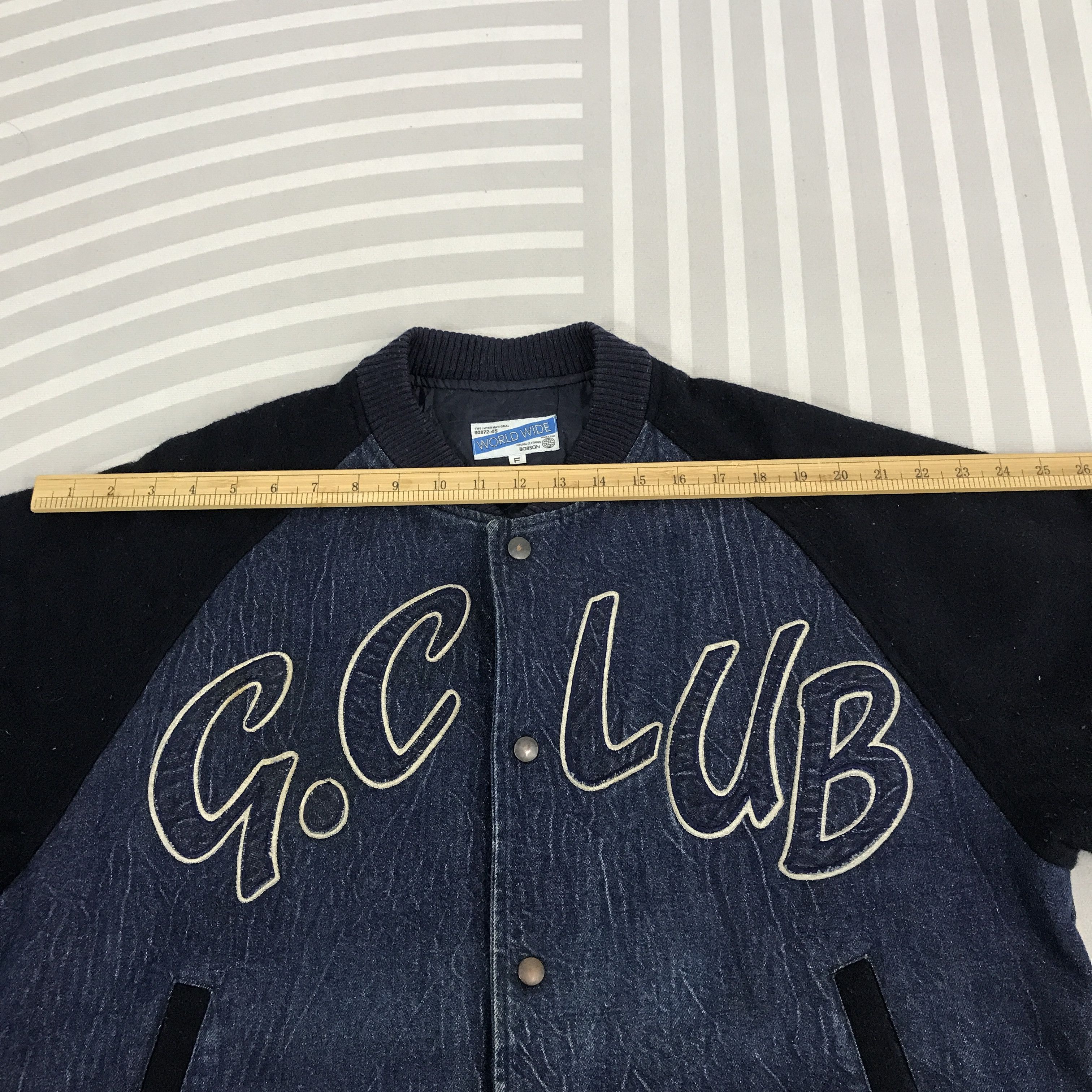 Japanese Brand × Vintage Vintage G.Club Bobson denim varsity Jacket Size US XL / EU 56 / 4 - 5 Thumbnail