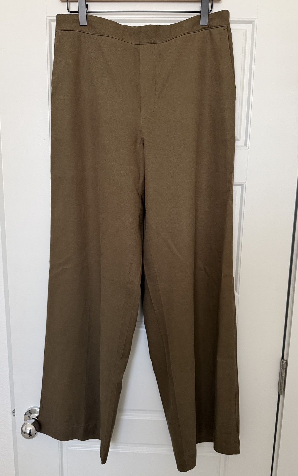 Madewell Madewell - The Easy Pull-On Linen Pant in Olive Size 30" / US 8 / IT 44 - 1 Thumbnail
