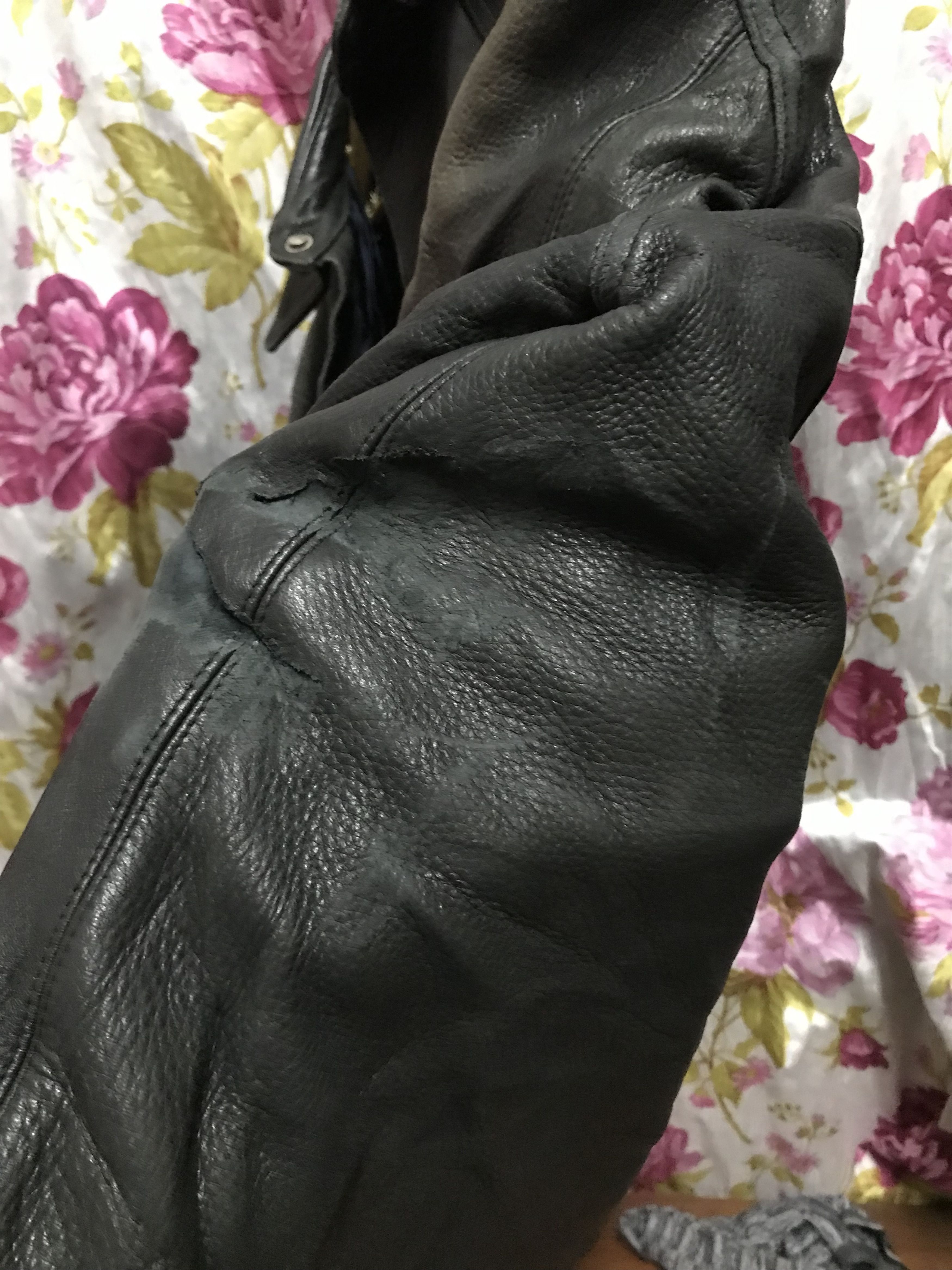 A&G Rock VINTAGE AMAL GUESSOUS TRUCKER LEATHER STERLING BLACK JACKET Size US S / EU 44-46 / 1 - 18 Thumbnail