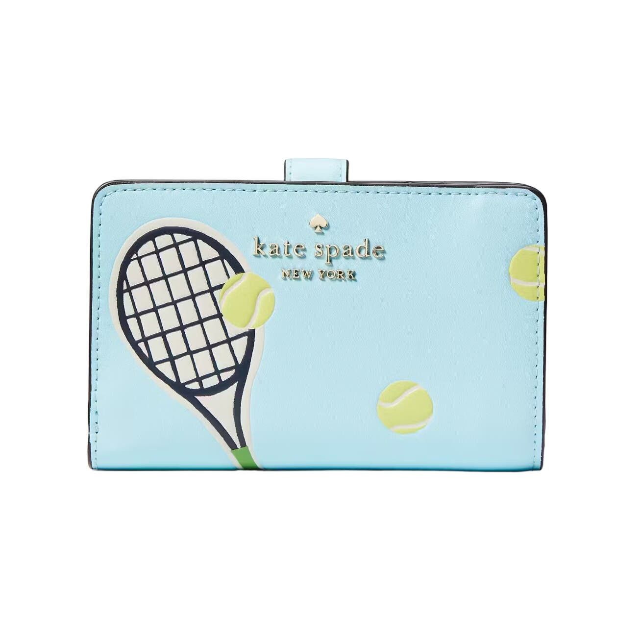 image of Kate Spade Grand Slam Tennis Medium Compact Bifold Wallet, Women's