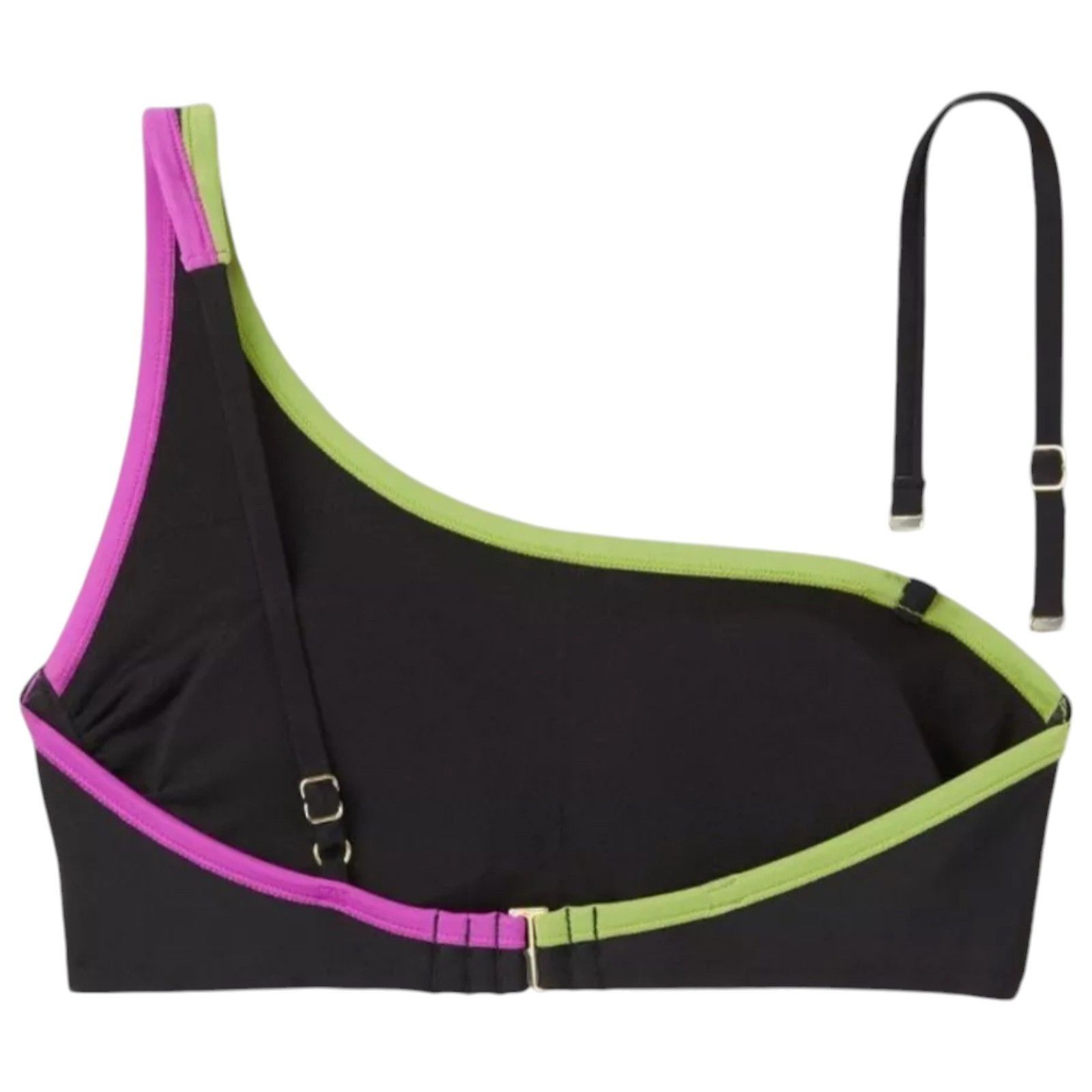 Other Shade & Shore - Women's Contrast Binding One Shoulder Bikini Size ONE SIZE - 4 Thumbnail