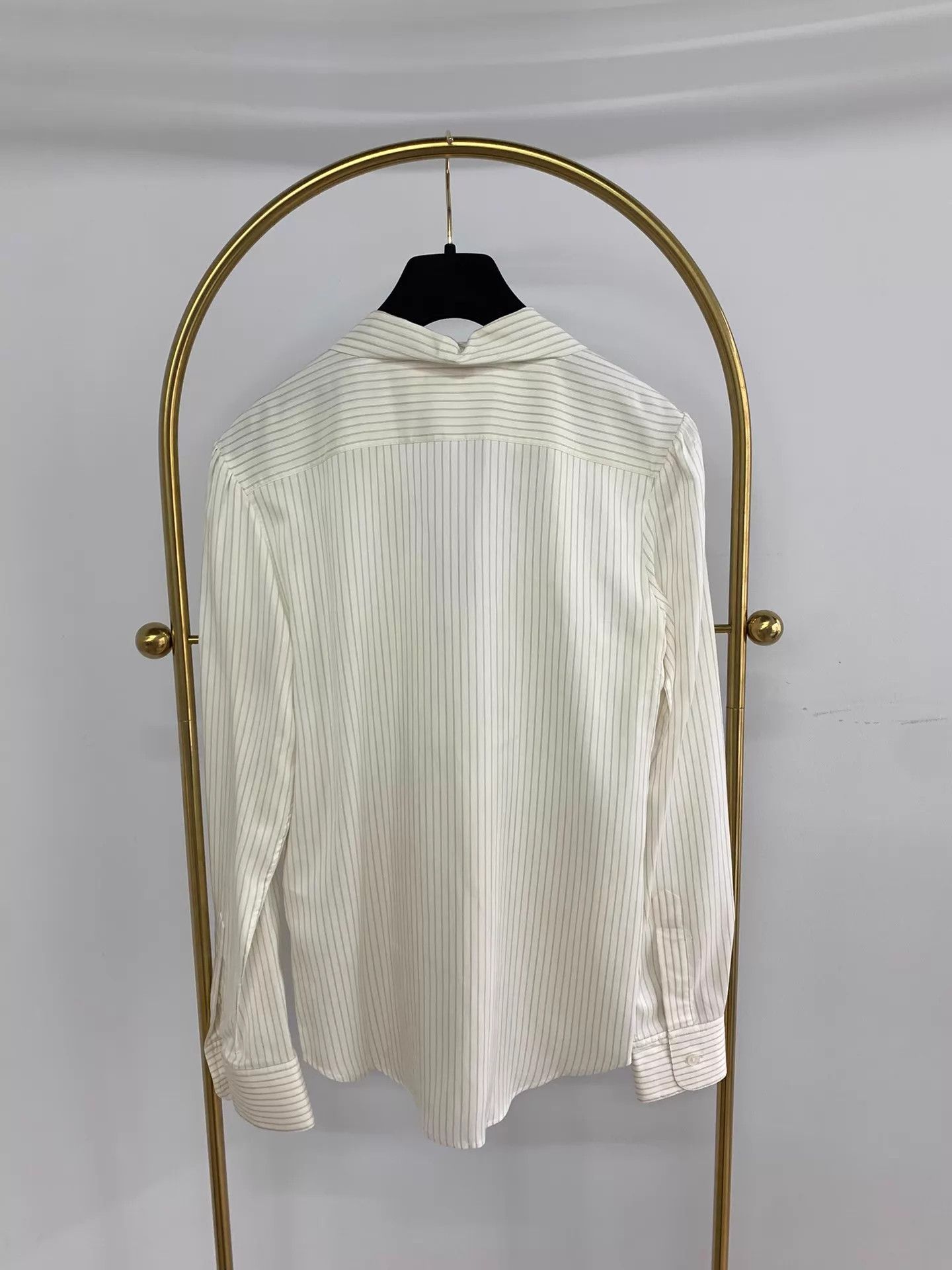 Celine Celine Colorblocked Striped TieFront Shirt 36 New Size XS / US 0-2 / IT 36-38 - 3 Thumbnail
