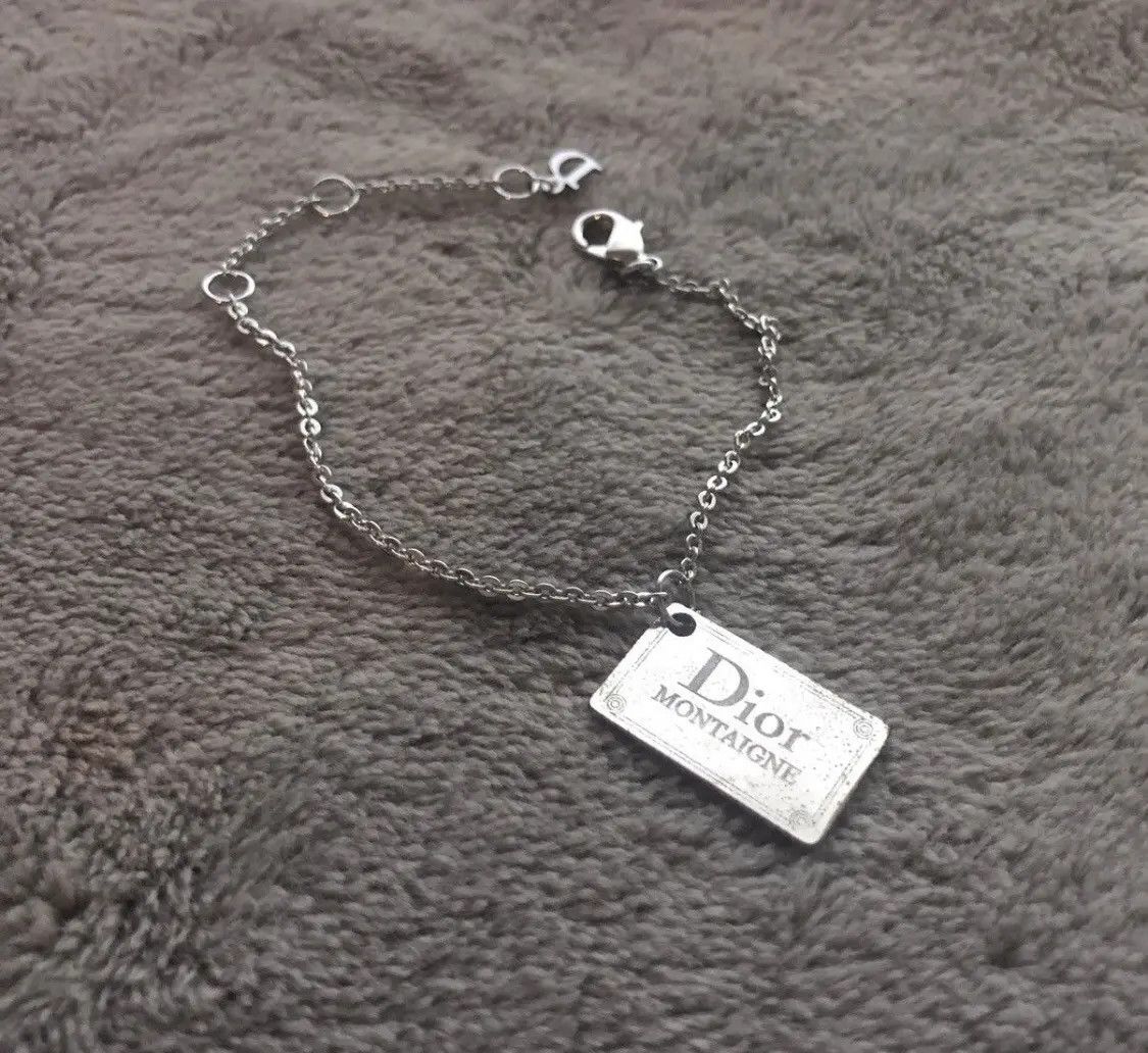Dior Dior Spell Out Dog Tag Pendant Bracelet Size ONE SIZE - 1 Thumbnail