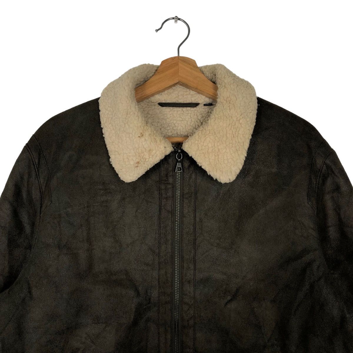 Japanese Brand 🔥90’s VINTAGE SOFT LEATHER JACKET SHERLING UNIQLO JAPAN Size US XL / EU 56 / 4 - 3 Thumbnail